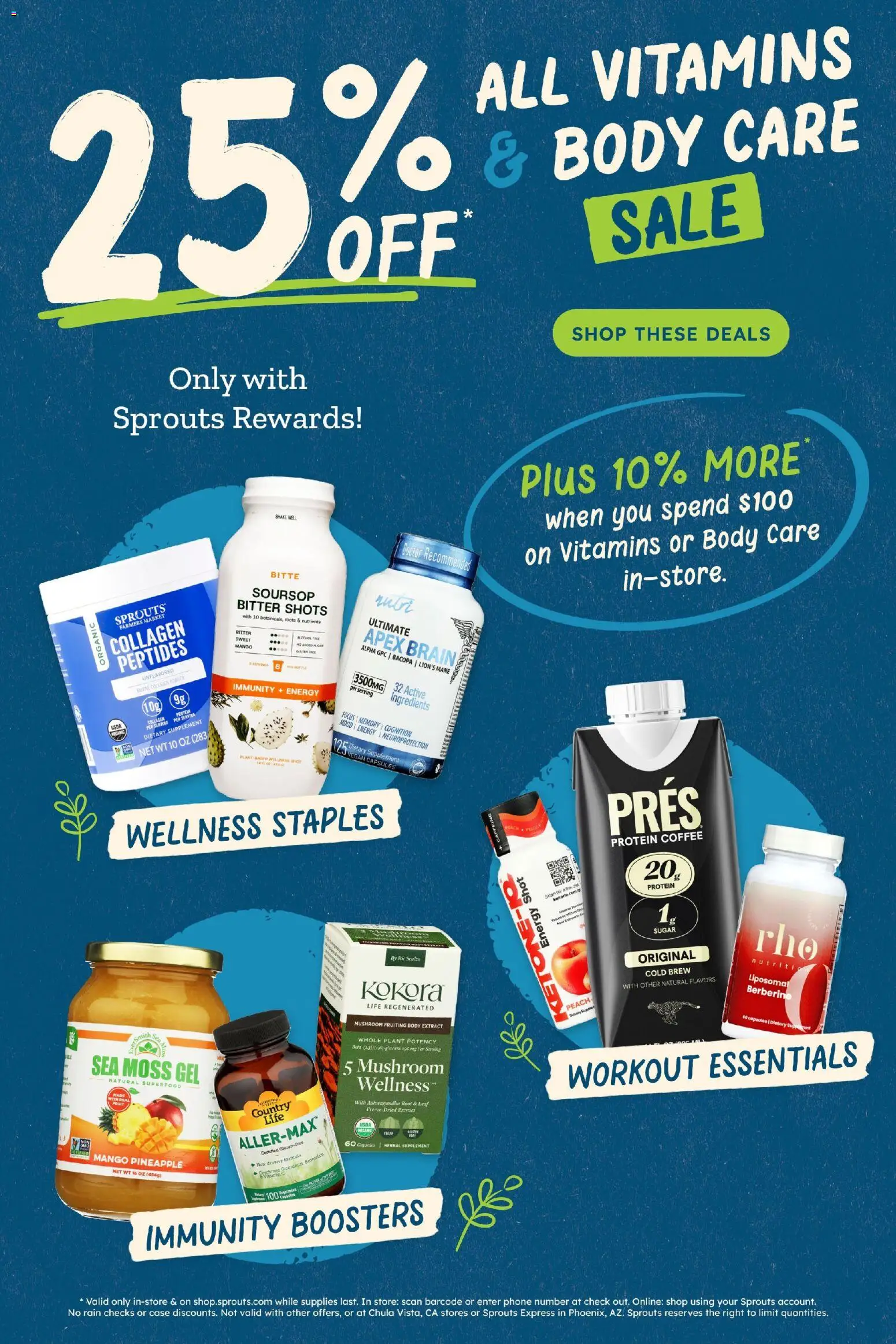 Sprouts Weekly Ad - valid from 22.04.2026 | Page: 6 | Products: Pineapple, Sugar, Peach, Case