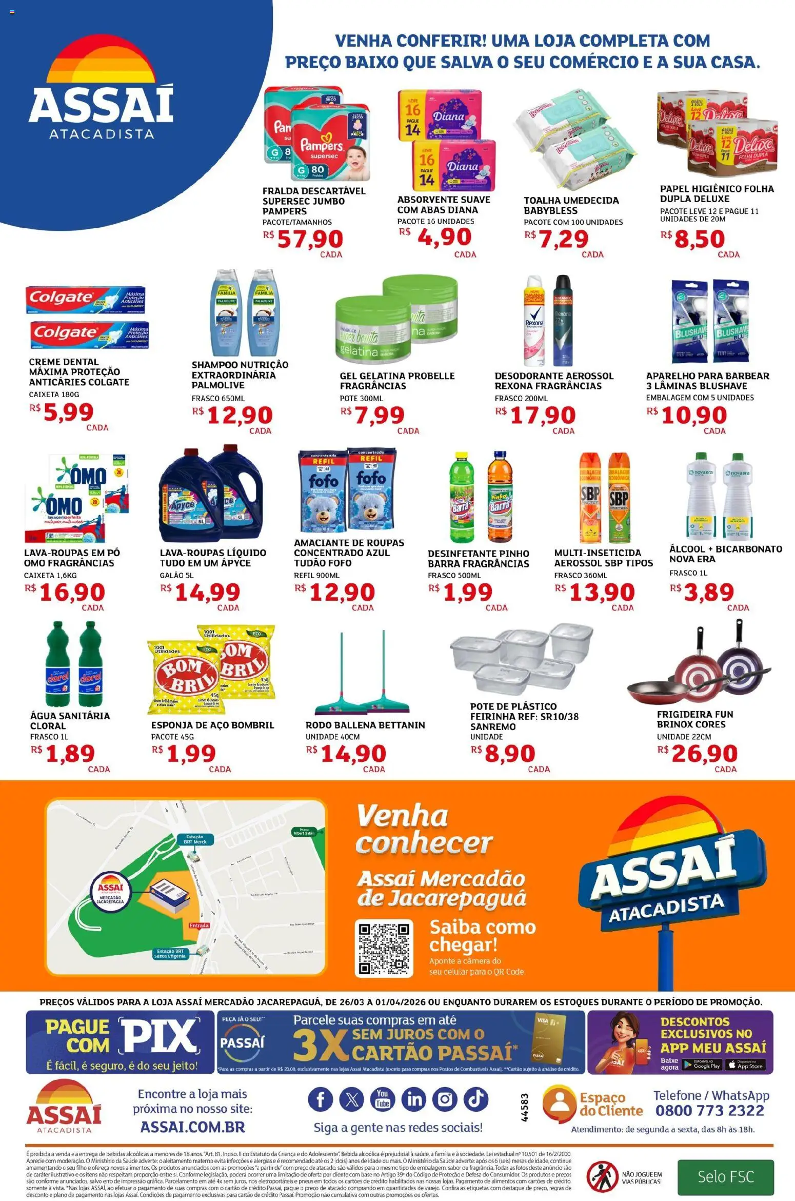 Assaí Atacadista Folheto - válido de 26.03.2026 | Página: 4 | Produtos: Shampoo, Pó, Amaciante, Câmera
