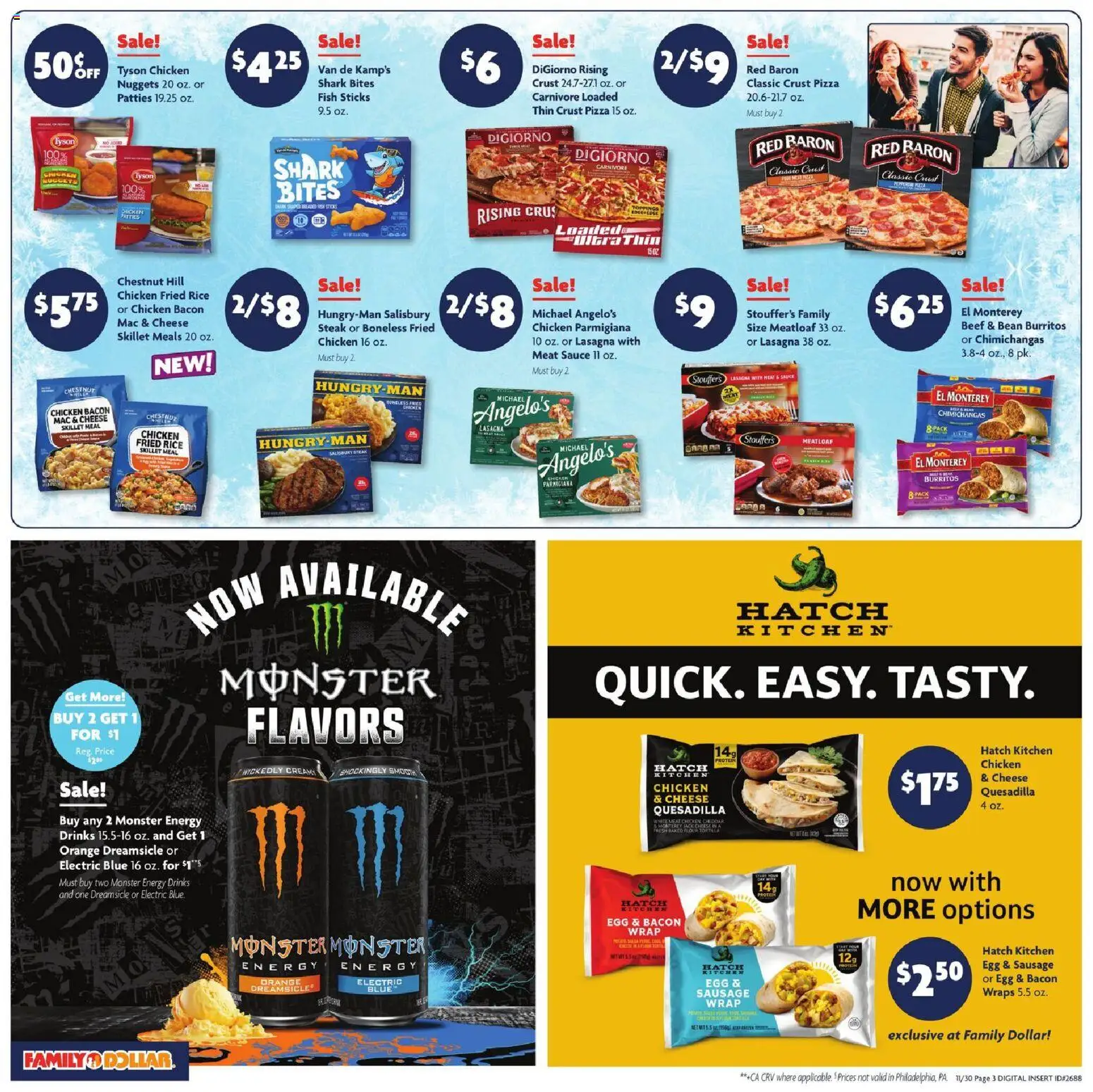 Family Dollar Current Ad - TX - valid from 30.11.2025 | Page: 2 | Products: Pizza, Rice, Fish, Sausage
