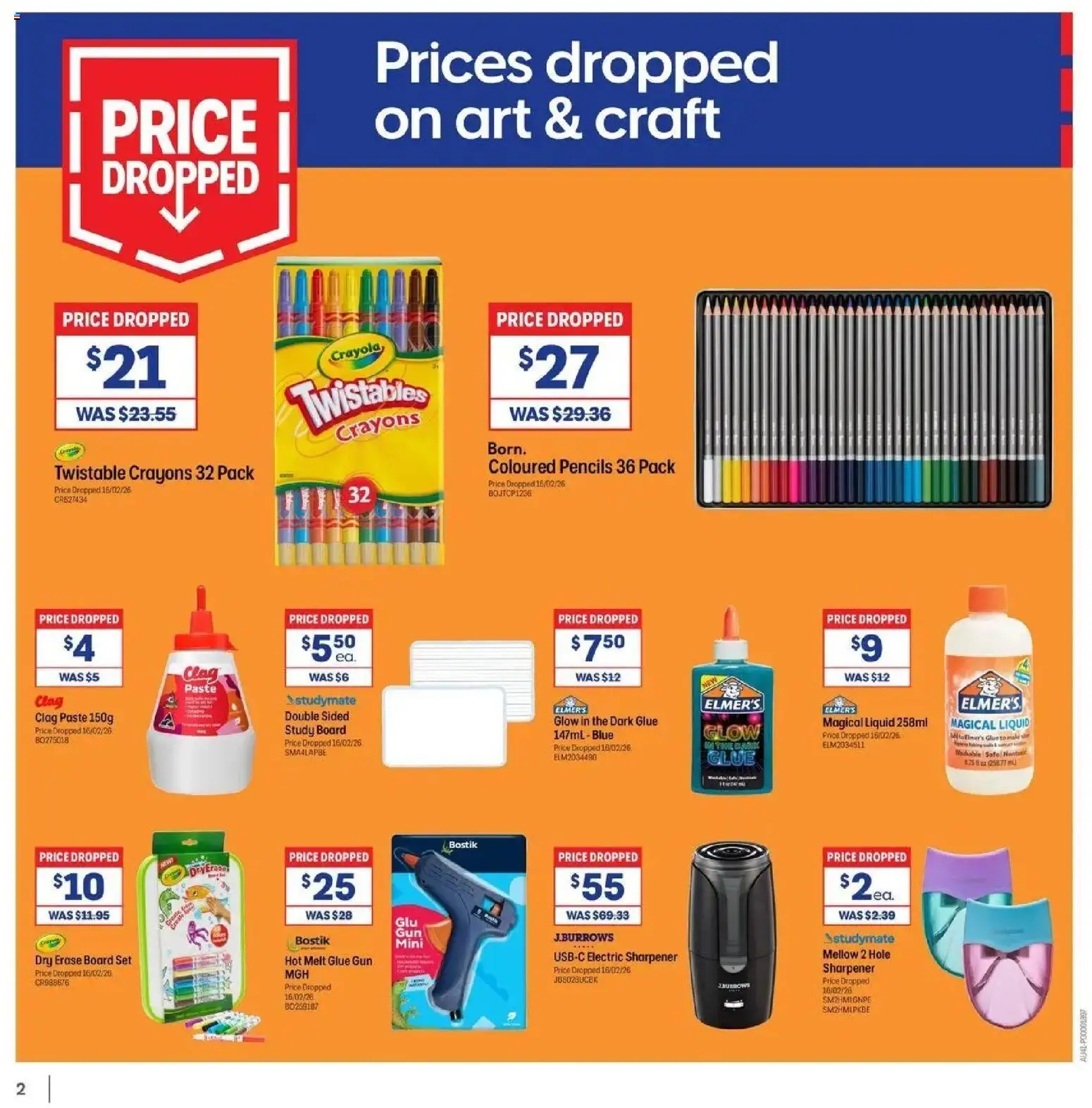 Officeworks catalogue - valid from 31.03.2026 | Page: 2 | Products: Glue, Safe