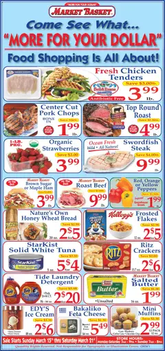 Preview of Market Basket weekly ads valid from 15.03.2026