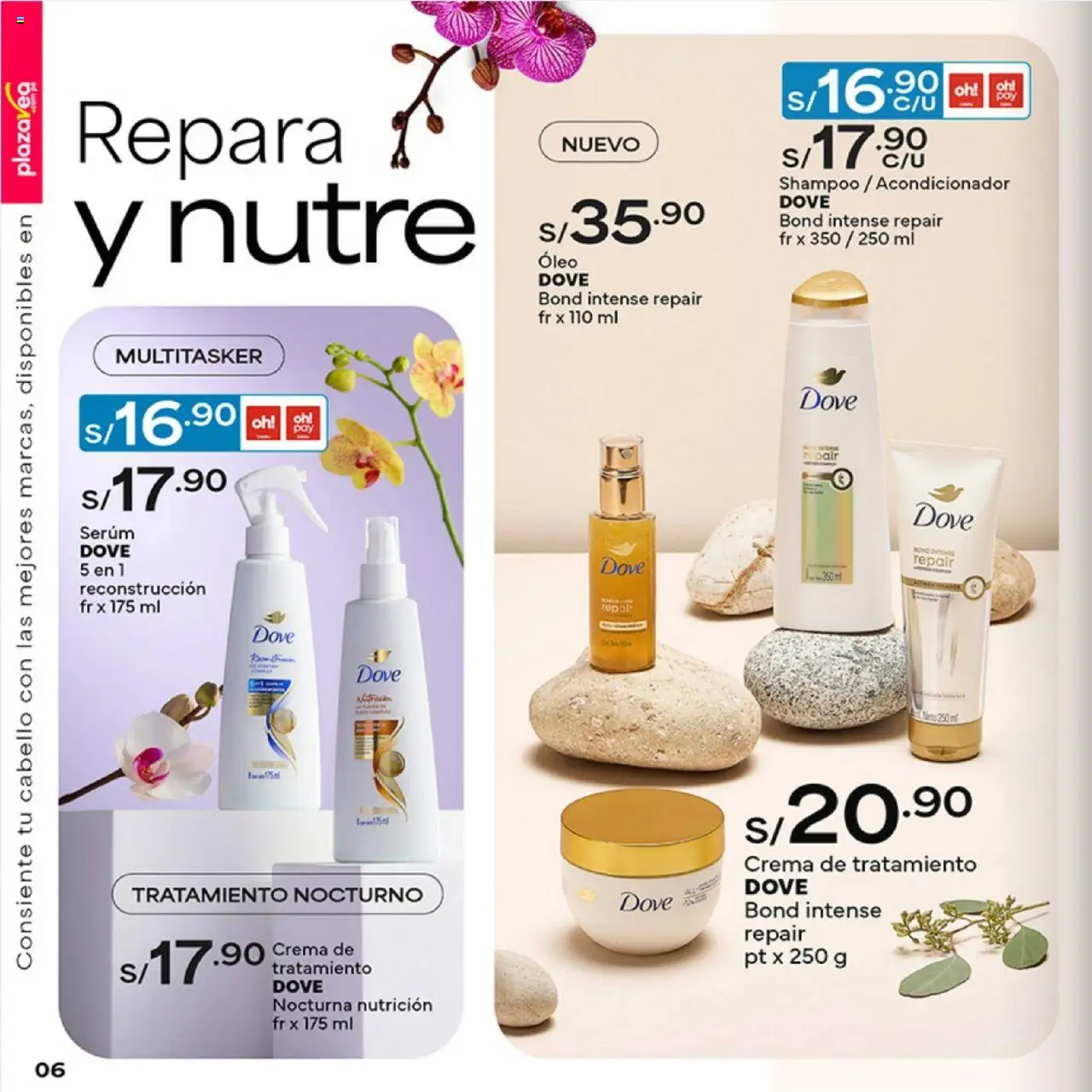 Catálogo Plaza Vea válido desde 04.08.2025 | Página: 6 | Productos: Shampoo, Acondicionador, Crema