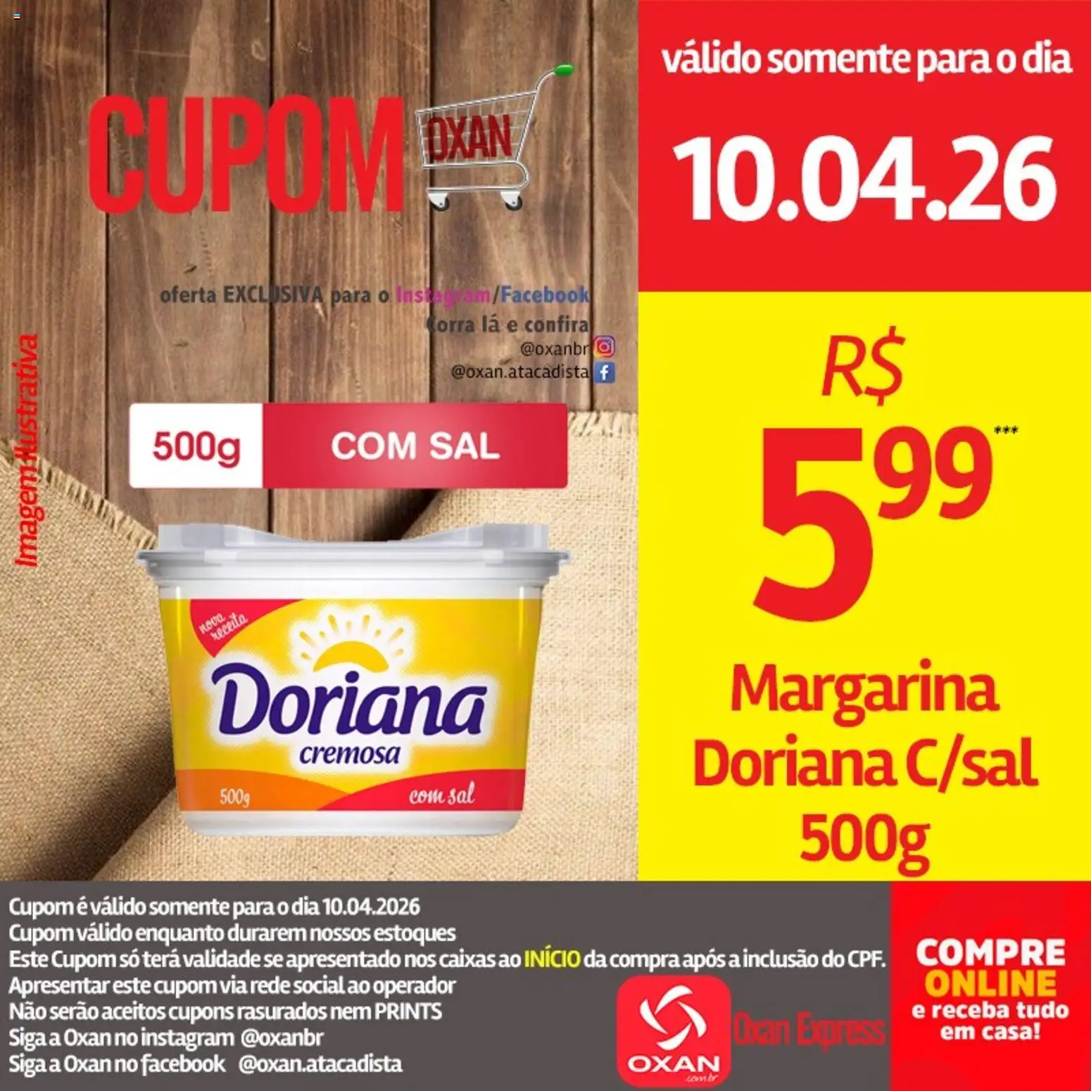 Oxan Atacadista Folheto - válido de 10.04.2026 | Página: 13 | Produtos: Doriana, Sal, Margarina