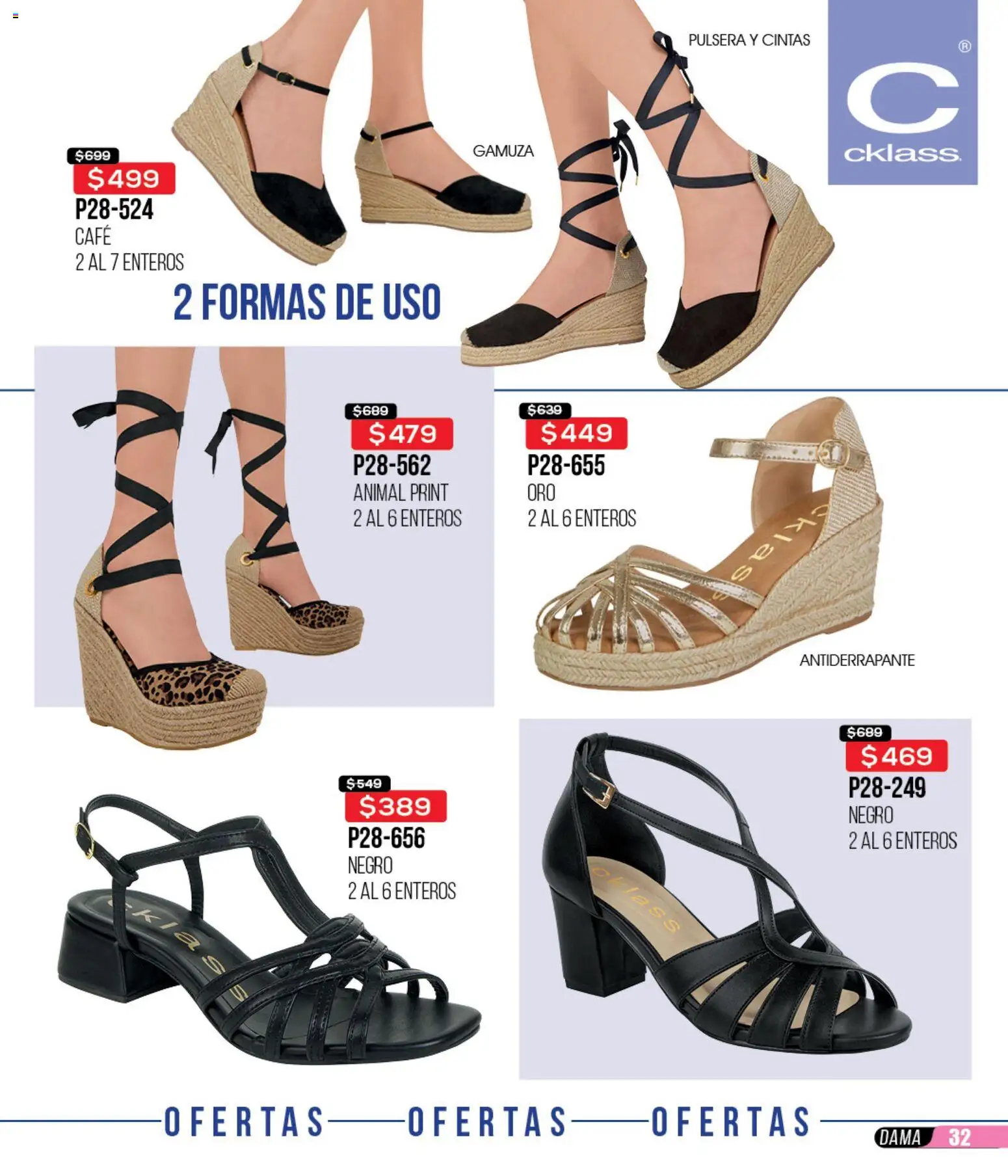 Nuevas ofertas de Cklass válidas en toda la República Mexicana desde el 12.01.2026. ¡Encuentra las mejores ofertas en Cklass catálogo Mega Ofertas Calzado! | Página: 33 | Productos: Café, Gamuza, Pulsera