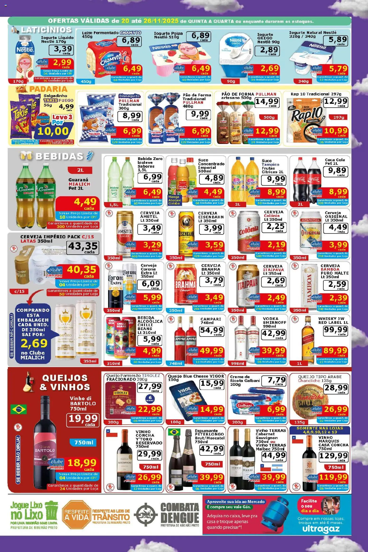 Mialich Supermercados Folheto - válido de 20.11.2025 | Página: 3 | Produtos: Goiaba, Cerveja, Parmesão, Abacaxi