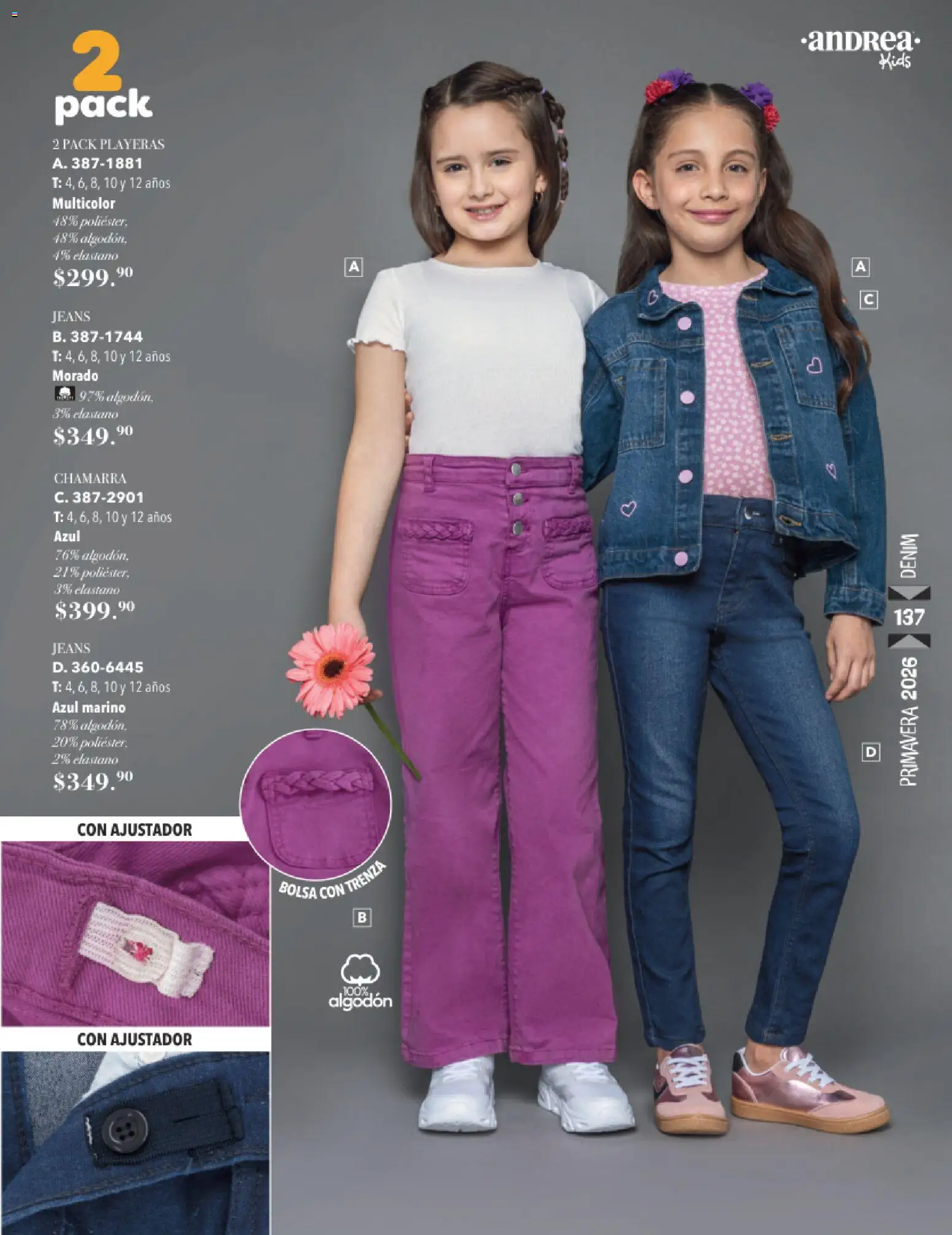 Nuevas ofertas de Andrea válidas en toda la República Mexicana desde el 25.01.2026. ¡Encuentra las mejores ofertas en Andrea catálogo Infantil! | Página: 93 | Productos: Bolsa, Chamarra, Algodón