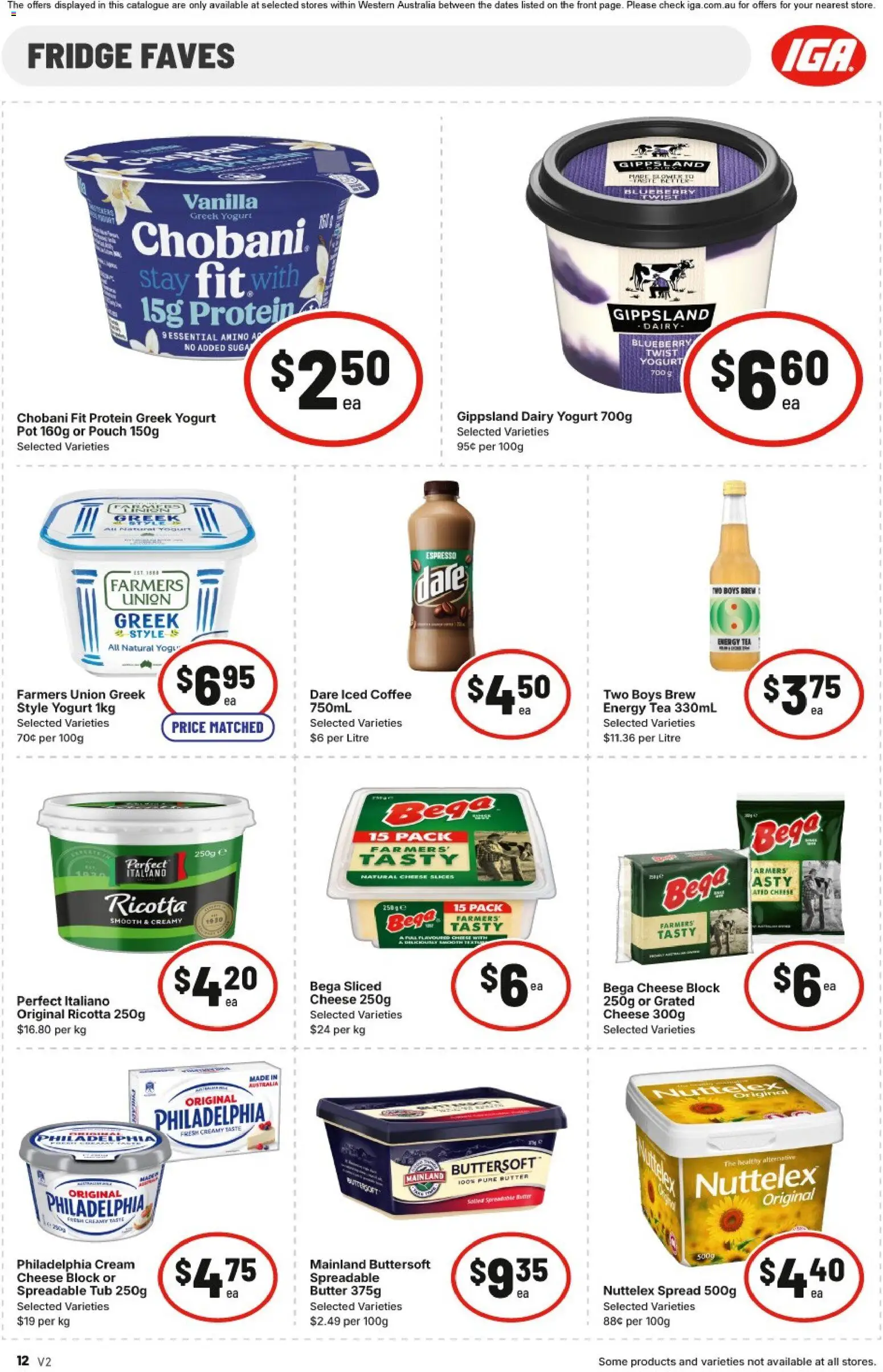 IGA catalogue - valid from 25.02.2026 | Page: 12 | Products: Dairy, Tea, Cream, Fridge