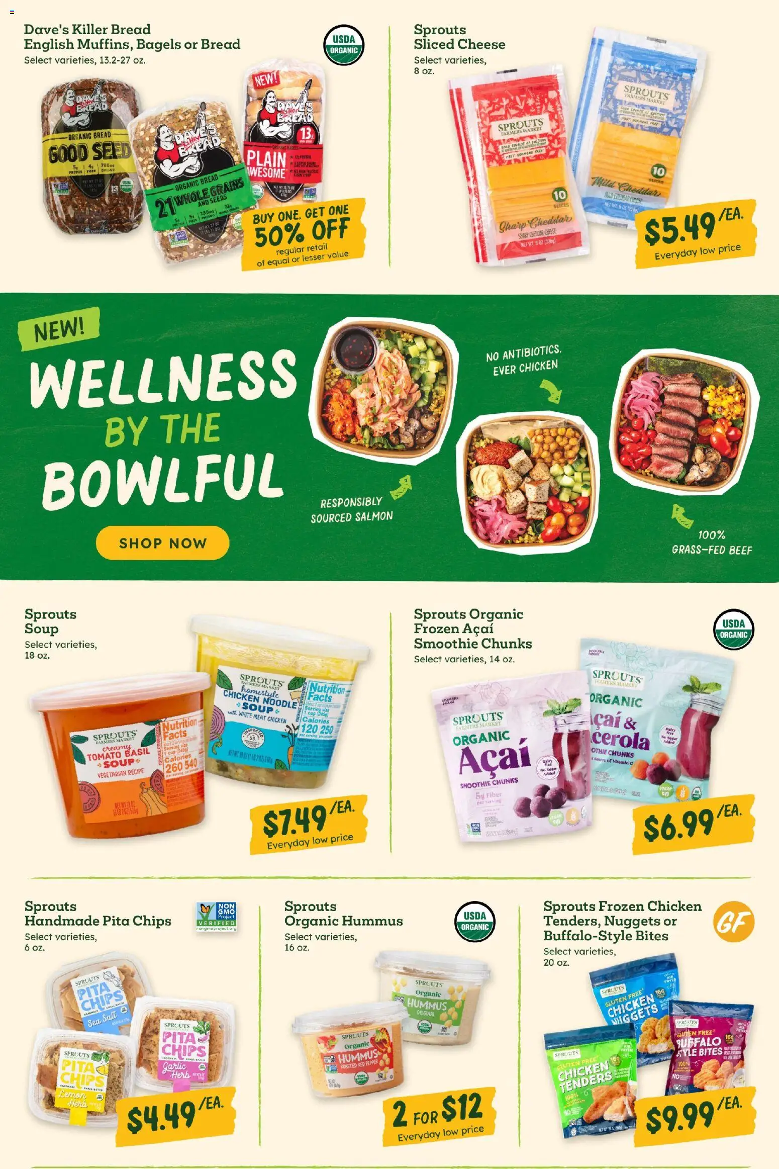Sprouts Weekly Ad - valid from 21.01.2026 | Page: 9 | Products: Cheese, Bread, Pepper, Garlic