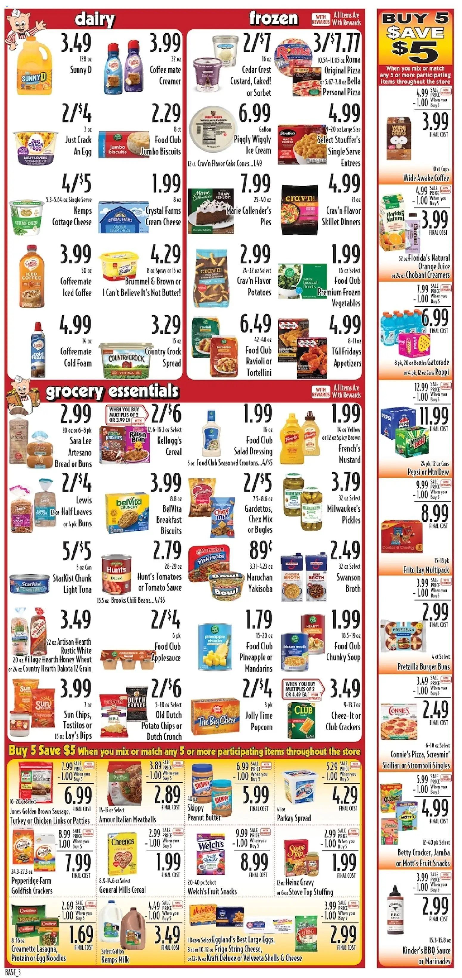 Piggly Wiggly Weekly Ad - valid from 22.04.2026 | Page: 5 | Products: Wire, Milk, Juice, Salad