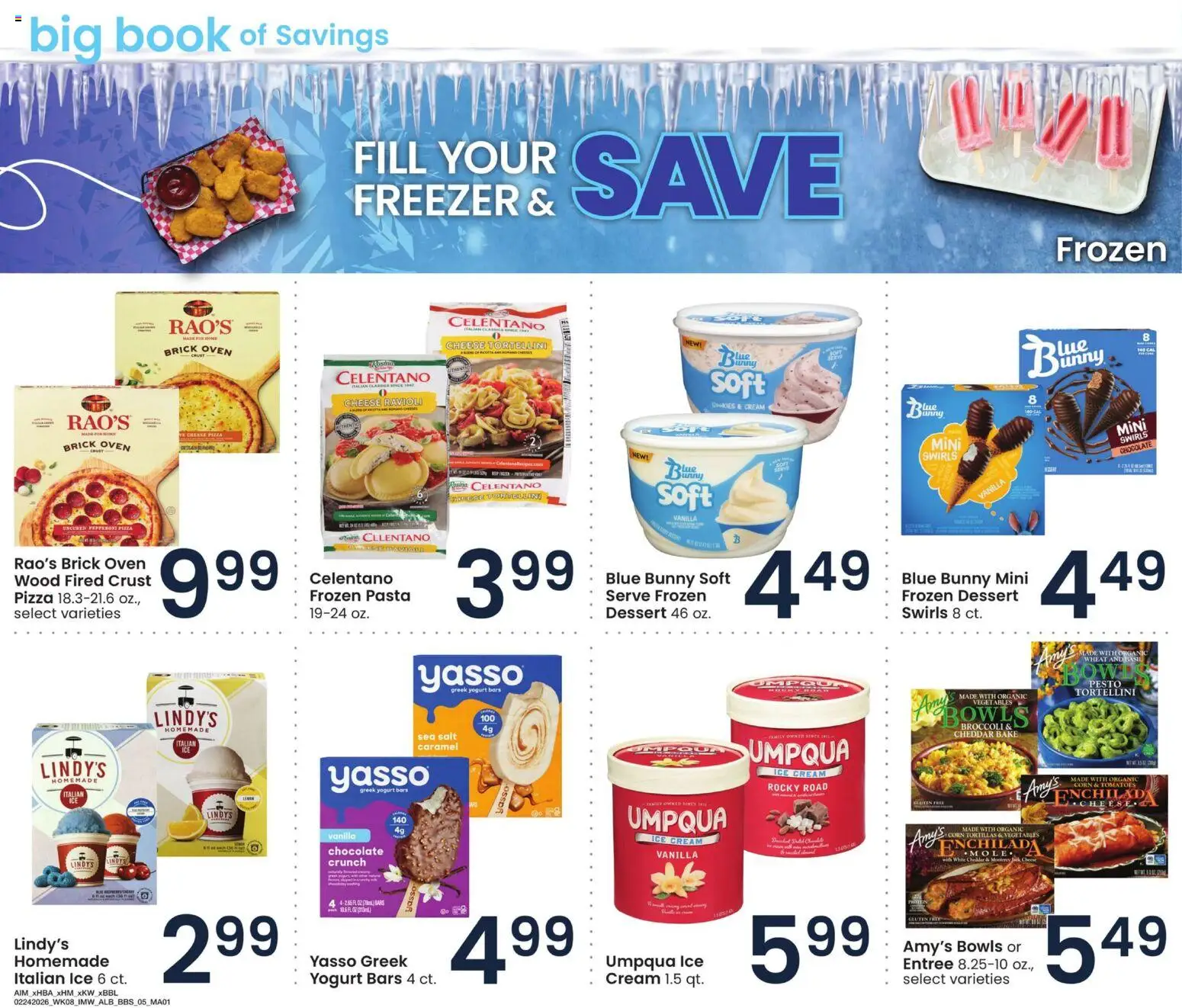 Albertsons Big Book of Savings - valid from 24.02.2026 | Page: 5 | Products: Broccoli, Chocolate, Pasta, Freezer