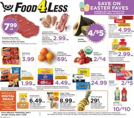 Preview of Food 4 Less weekly ads valid from 01.04.2026