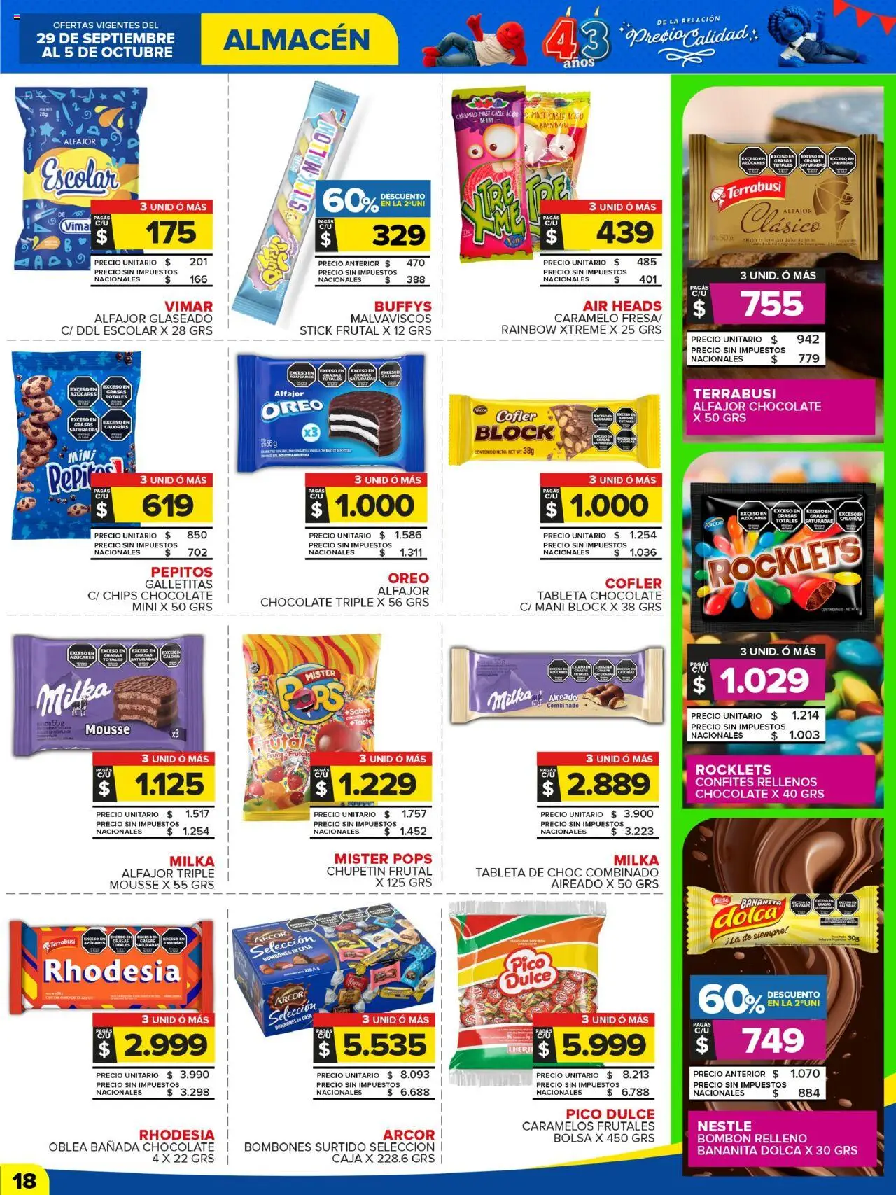 Carrefour Maxi catálogo │ válido desde el 30.09.2025 | Página: 18 | Productos: Pico, Mani, Mousse, Alfajor