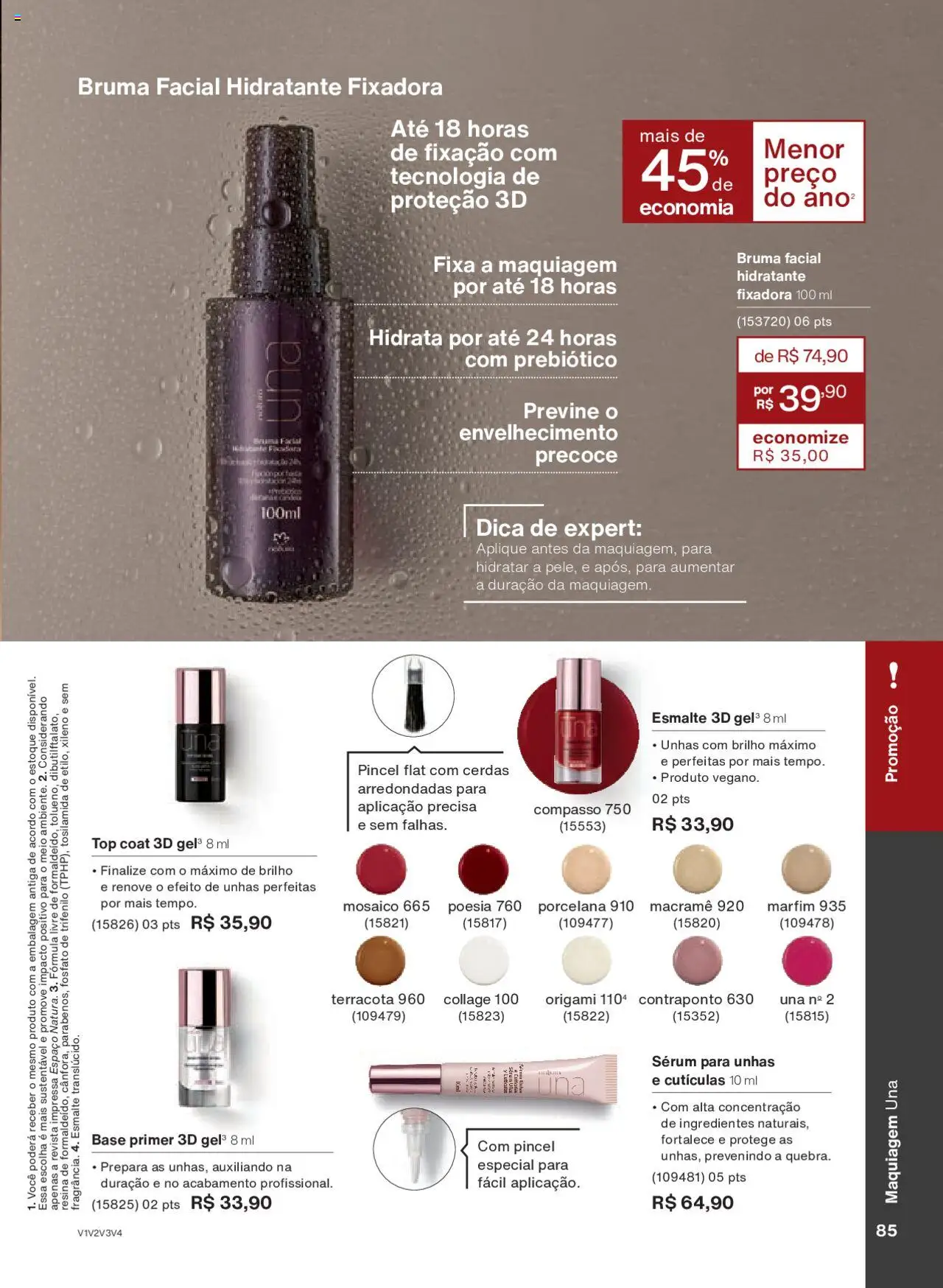 Natura Folheto - válido de 15.06.2025 | Página: 85 | Produtos: Maquiagem, Pincel, Base, Primer