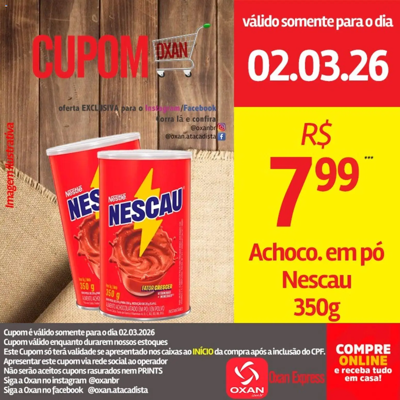 Oxan Atacadista Folheto - válido de 02.03.2026 | Página: 10 | Produtos: Pó, Nescau, Achocolatado, Polvo