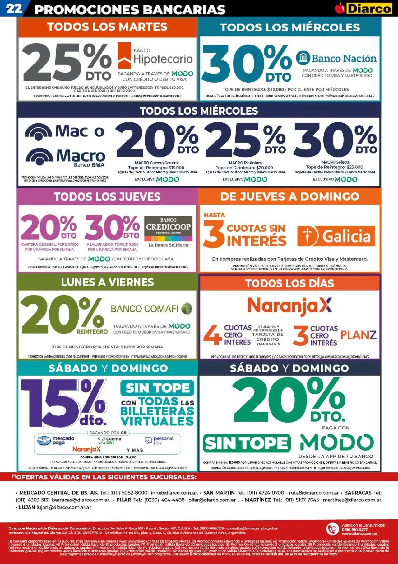 Diarco - Ofertas GBA │ válido desde el 08.09.2025 | Página: 23 | Productos: Cartera, Banco, General