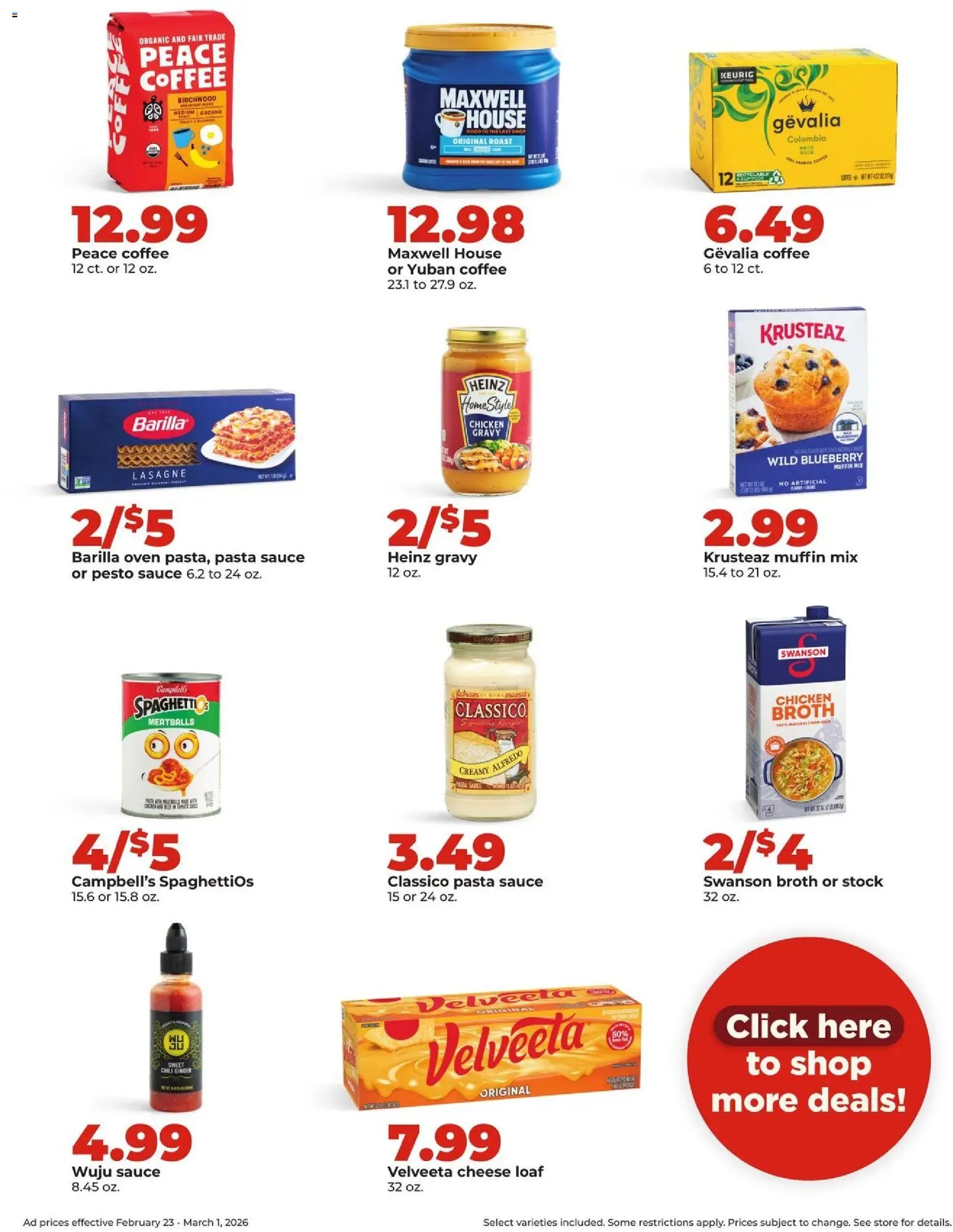 HyVee Weekly Ad - valid from 23.02.2026 | Page: 25 | Products: Cheese, Coffee, Muffin, Oven