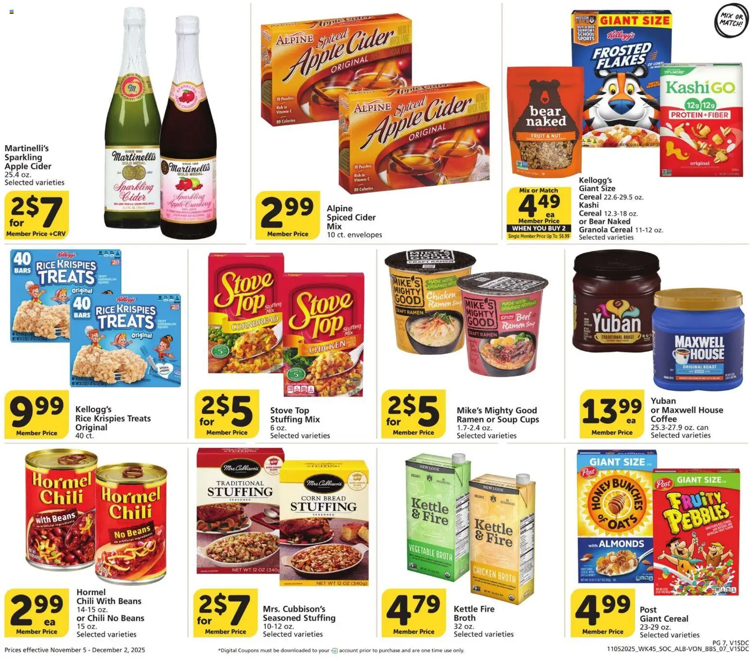 Vons Big Book of Savings - valid from 05.11.2025 | Page: 7 | Products: Cider, Bread, Rice, Stove