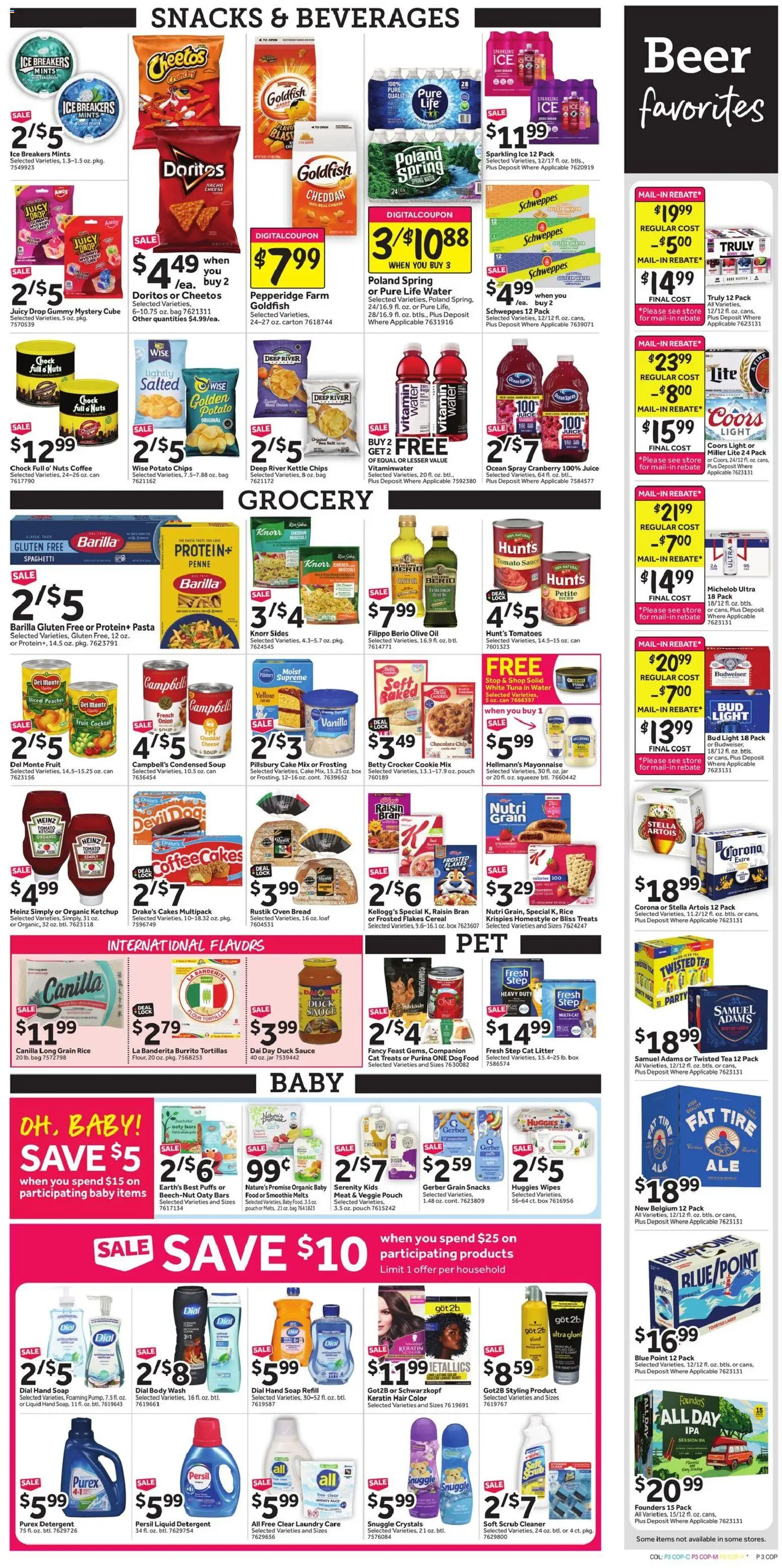 Stop & Shop Weekly Circular - NY - valid from 20.02.2026 | Page: 6 | Products: Beer, Tomatoes, Sugar, Chocolate Chip