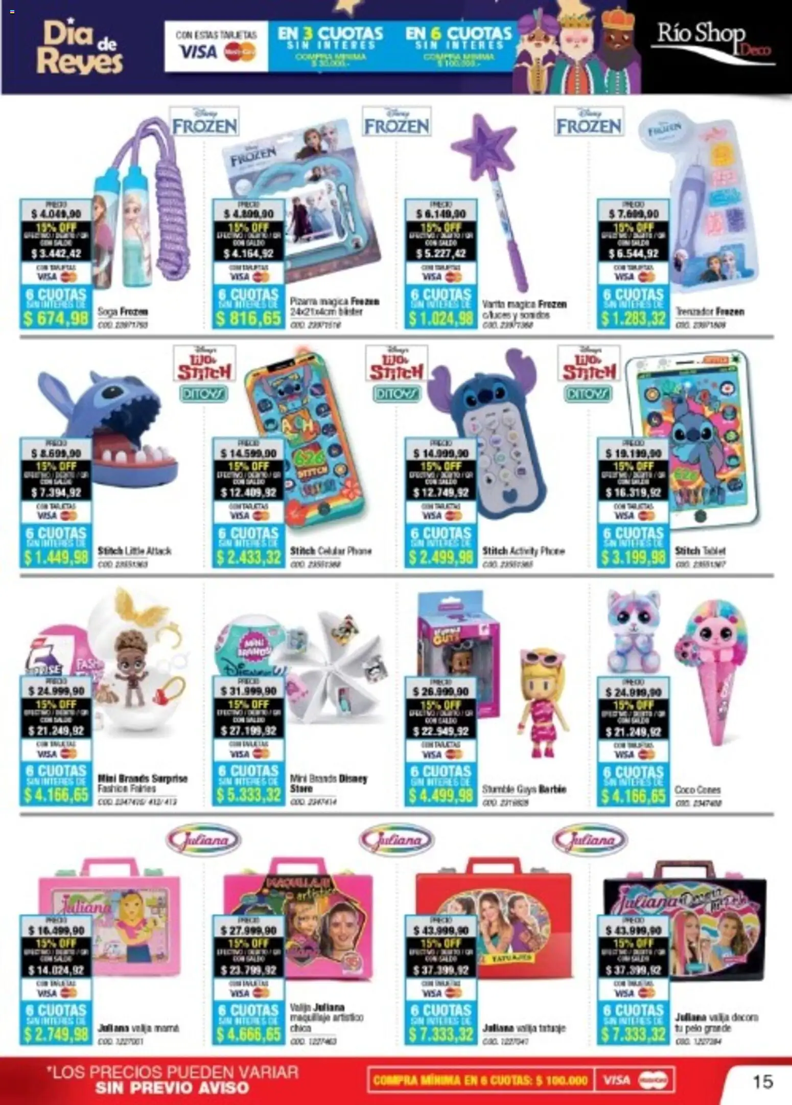 Río Shop Deco catálogo │ válido desde el 05.01.2026 | Página: 15 | Productos: Valija, Maquillaje, Soga, Pizarra