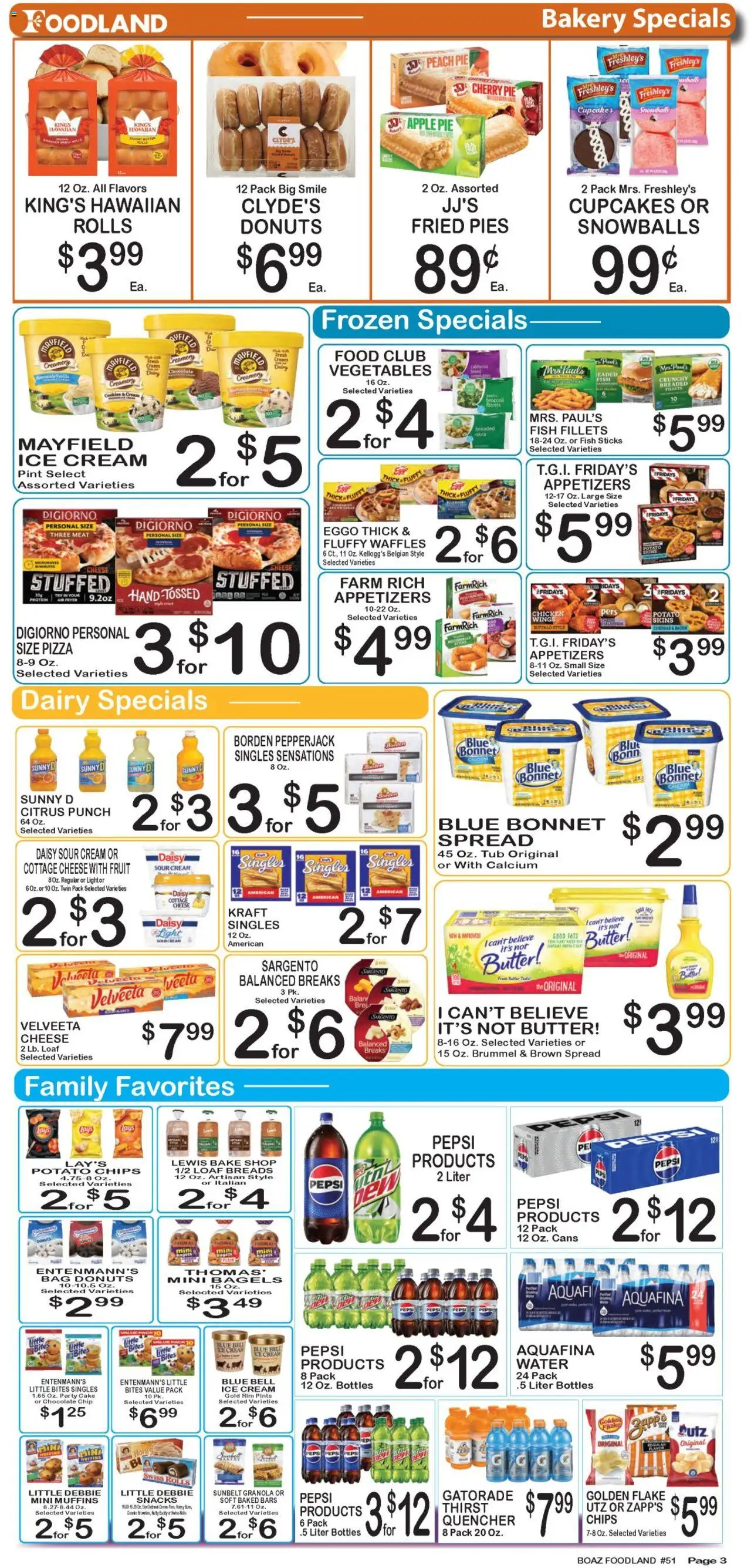 Foodland Weekly Ad - valid from 05.08.2025 | Page: 3 | Products: Fryer, Butter, Vegetables, Belt