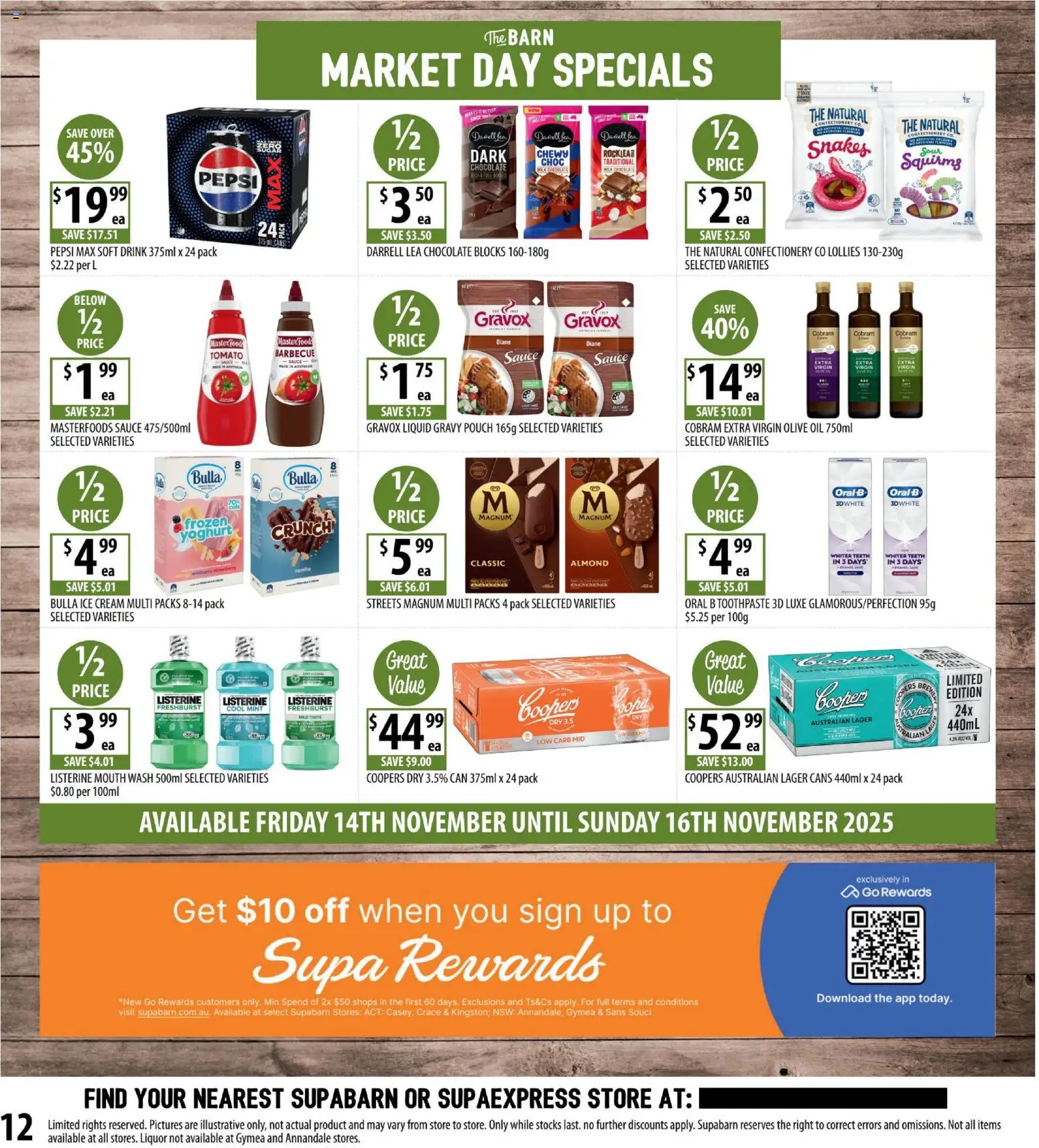 Supabarn catalogue - valid from 12.11.2025 | Page: 12 | Products: Yoghurt, Oil, Toothpaste, Ice cream