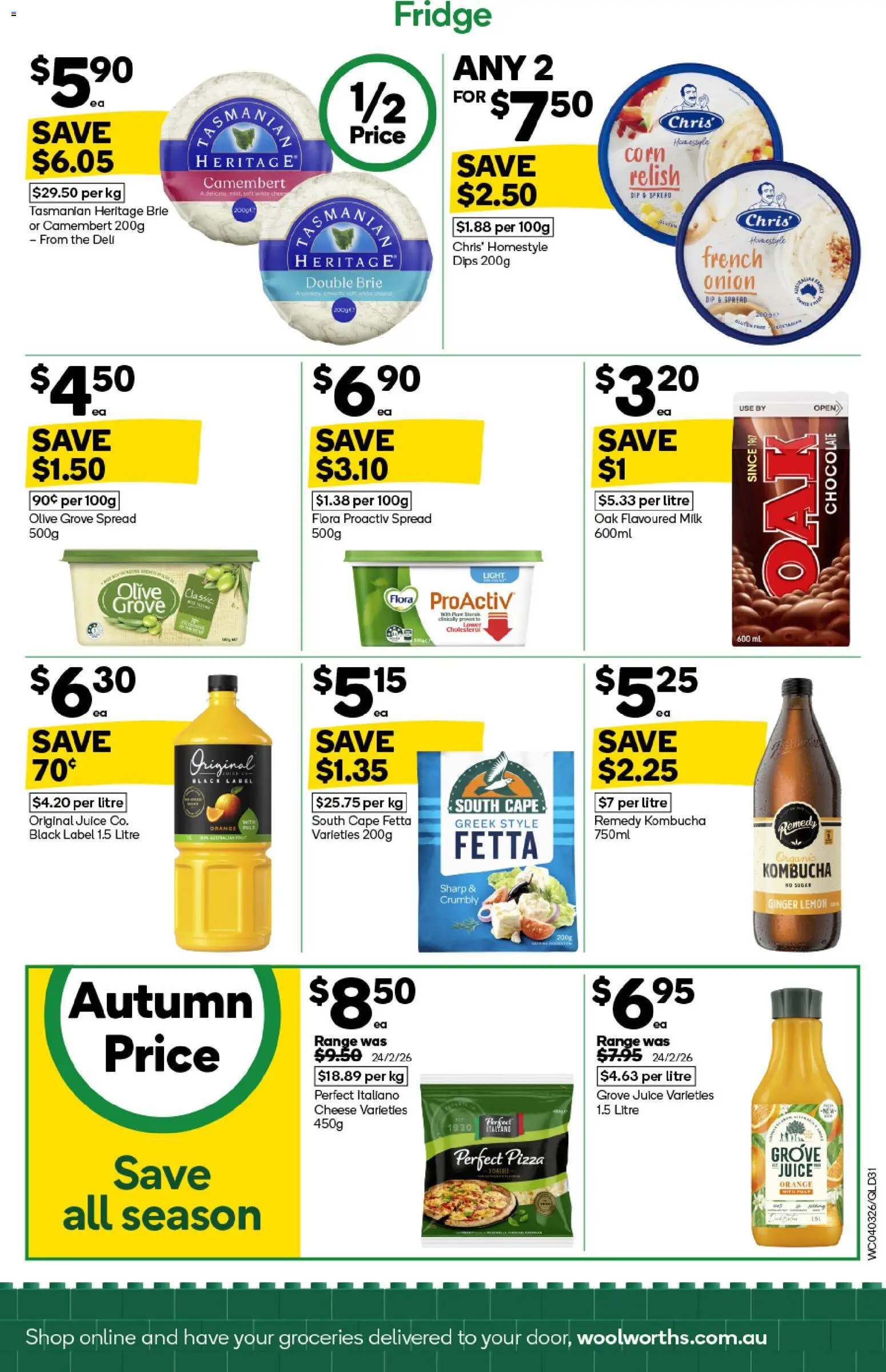 Woolworths catalogue - valid from 04.03.2026 | Page: 31 | Products: Light, Milk, Pizza, Juice