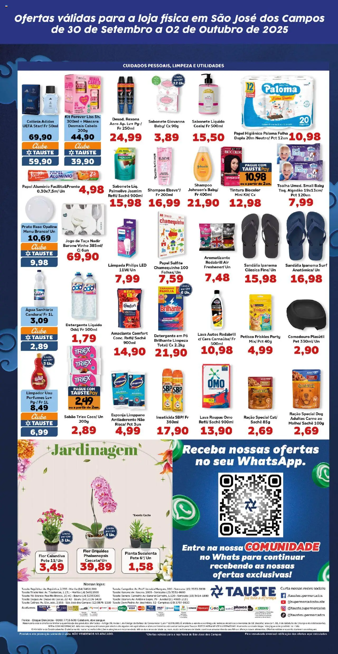 Tauste Folheto - válido de 30.09.2025 | Página: 5 | Produtos: Shampoo, Roupas, Comedouro, Perfumes