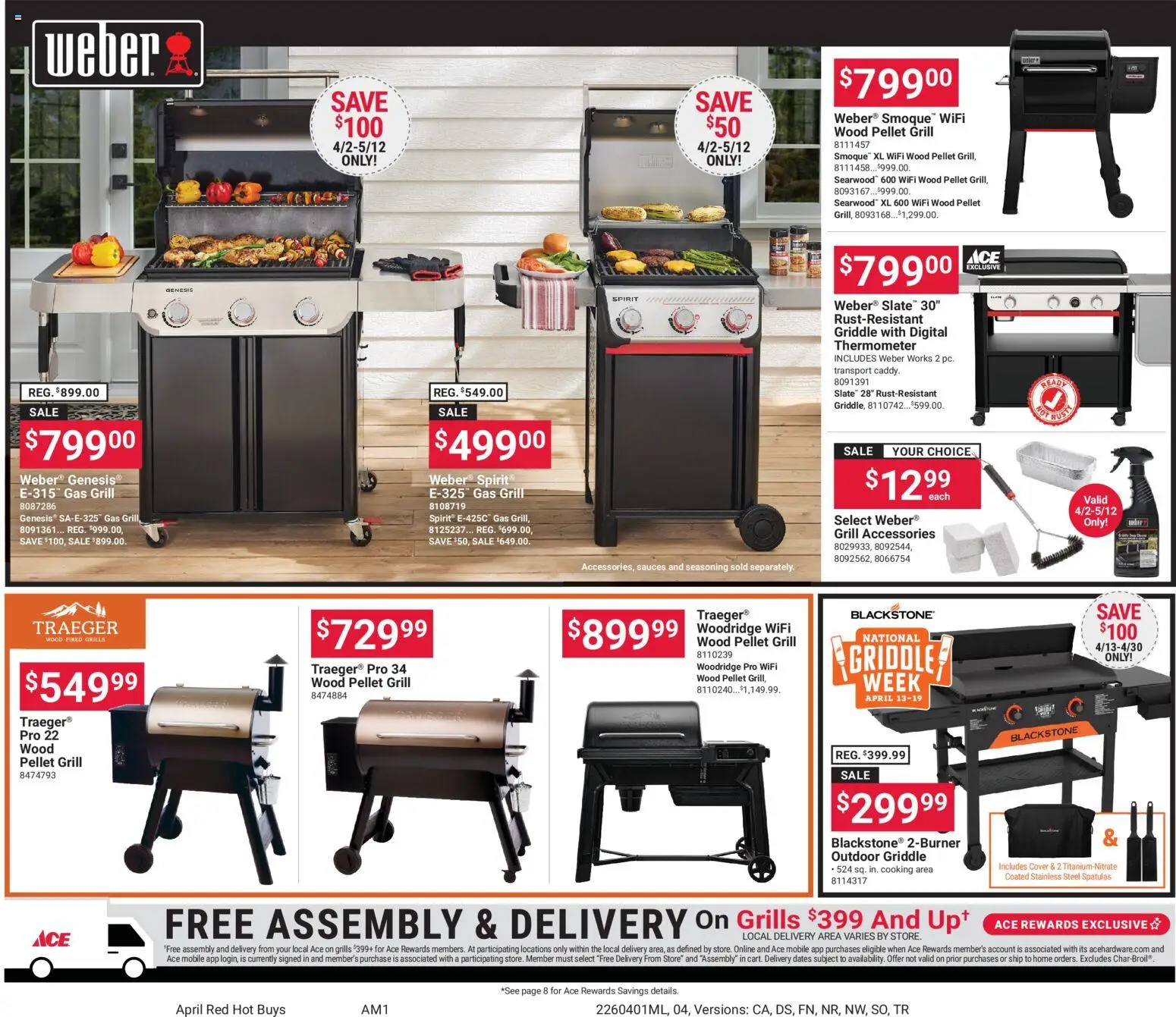 ACE Hardware Weekly Ad - valid from 01.04.2026 | Page: 4 | Products: Griddle, Grill, Thermometer