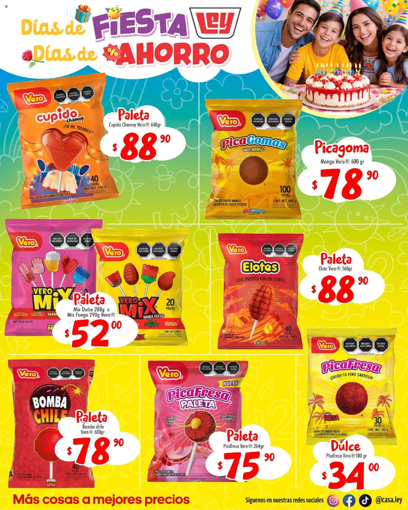 Nuevas ofertas de Casa Ley válidas en toda la República Mexicana desde el 18.04.2026. ¡Encuentra las mejores ofertas en  Casa Ley folleto Interior suple Día del Niño! | Página: 3 | Productos: Fresa, Paleta, Mango