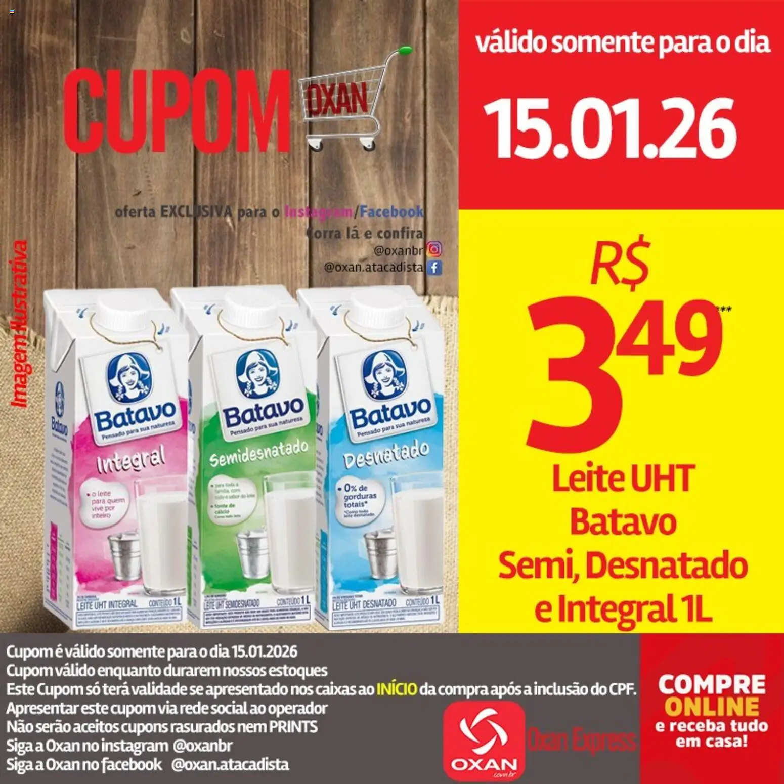 Oxan Atacadista Folheto - válido de 15.01.2026 | Página: 17 | Produtos: Leite, Cálcio