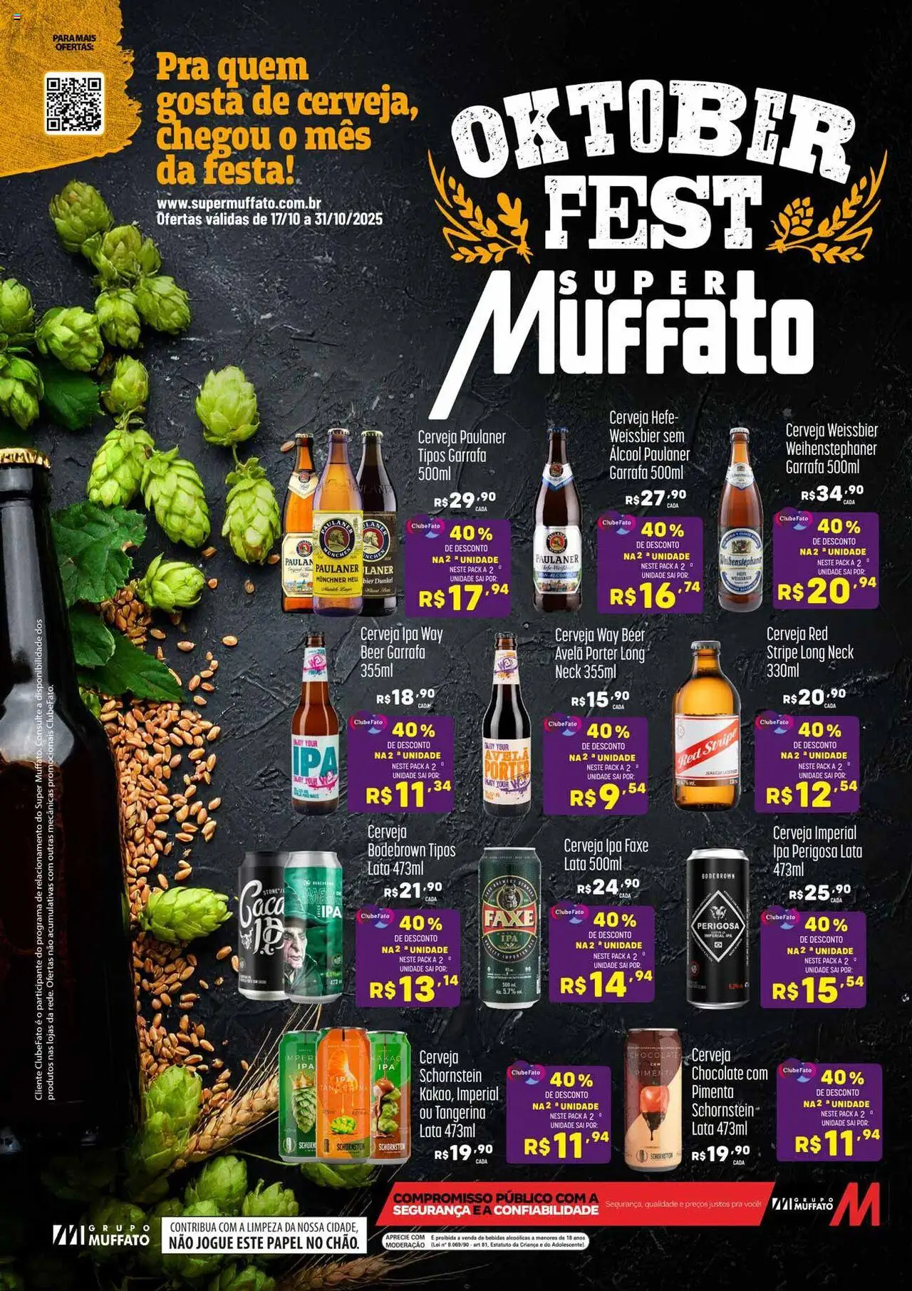 Super Muffato Folheto - válido de 17.10.2025 | Página: 1 | Produtos: Pimenta, Chocolate, Cerveja, Avelã