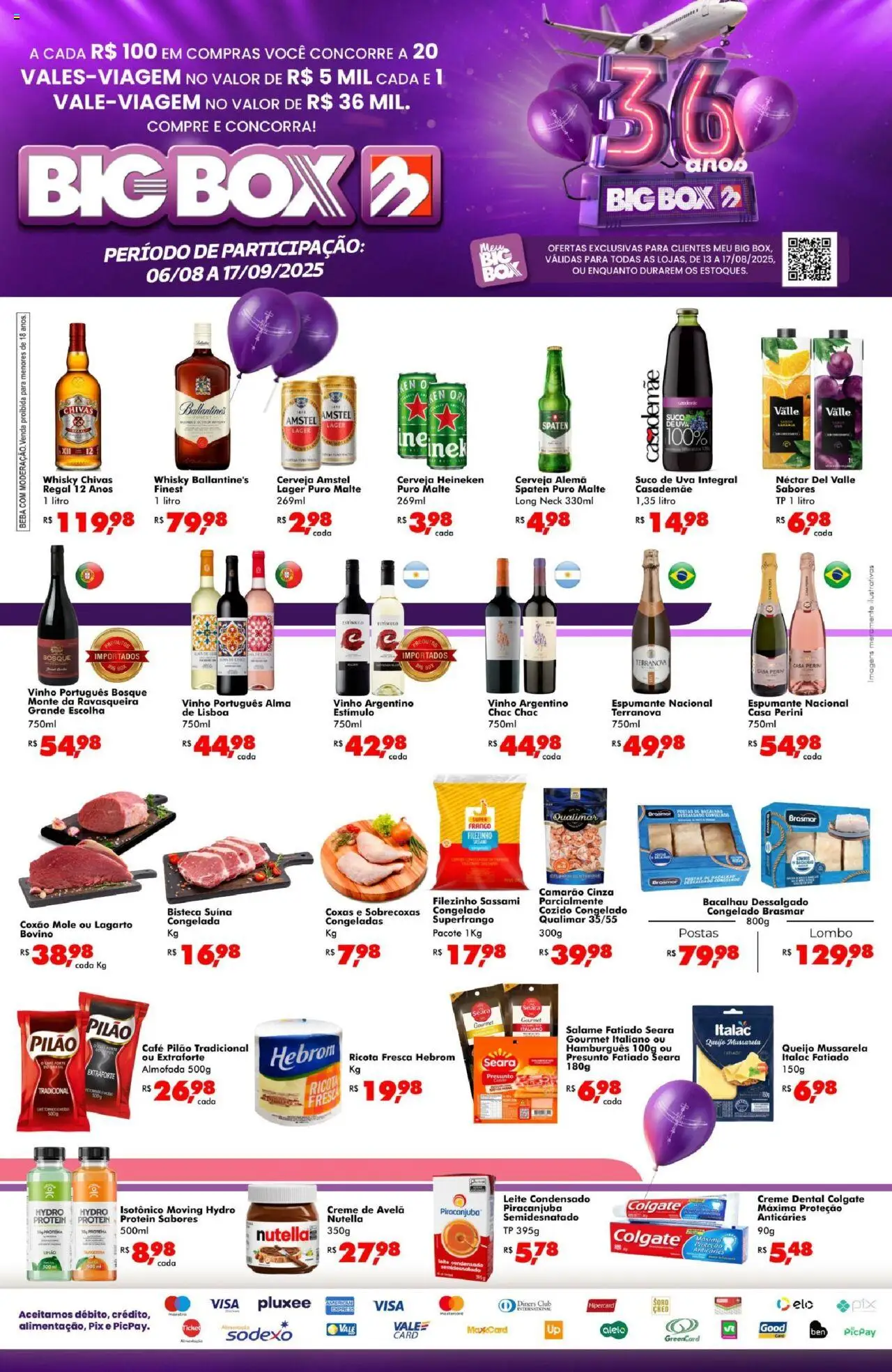 Big Box Folheto - válido de 13.08.2025 | Página: 1 | Produtos: Camarão, Queijo, Salame, Presunto