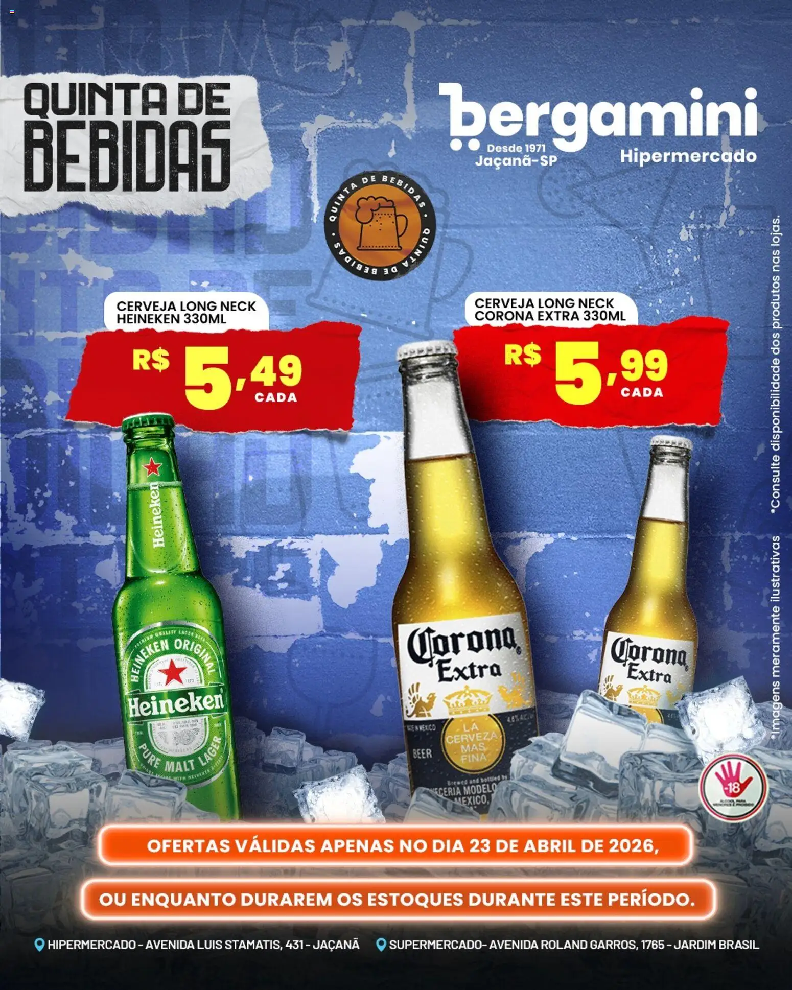 Supermercado Bergamini Folheto - válido de 23.04.2026 | Página: 2 | Produtos: Cerveja, Heineken