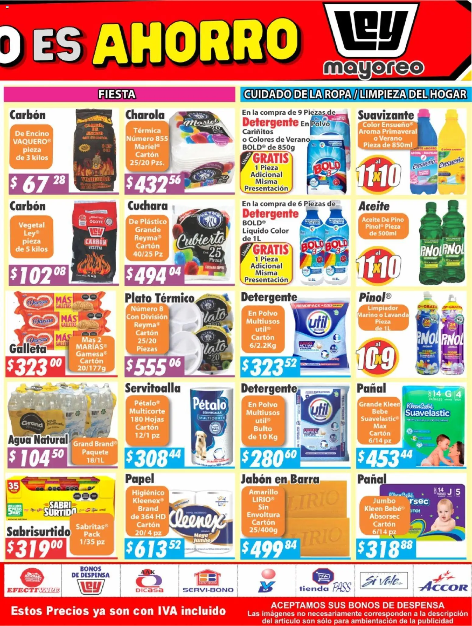 Nuevas ofertas de Casa Ley válidas en toda la República Mexicana desde el 27.04.2026. ¡Encuentra las mejores ofertas en Casa Ley folleto La Paz! | Página: 6 | Productos: Agua, Pañales, Barra, Cuchara
