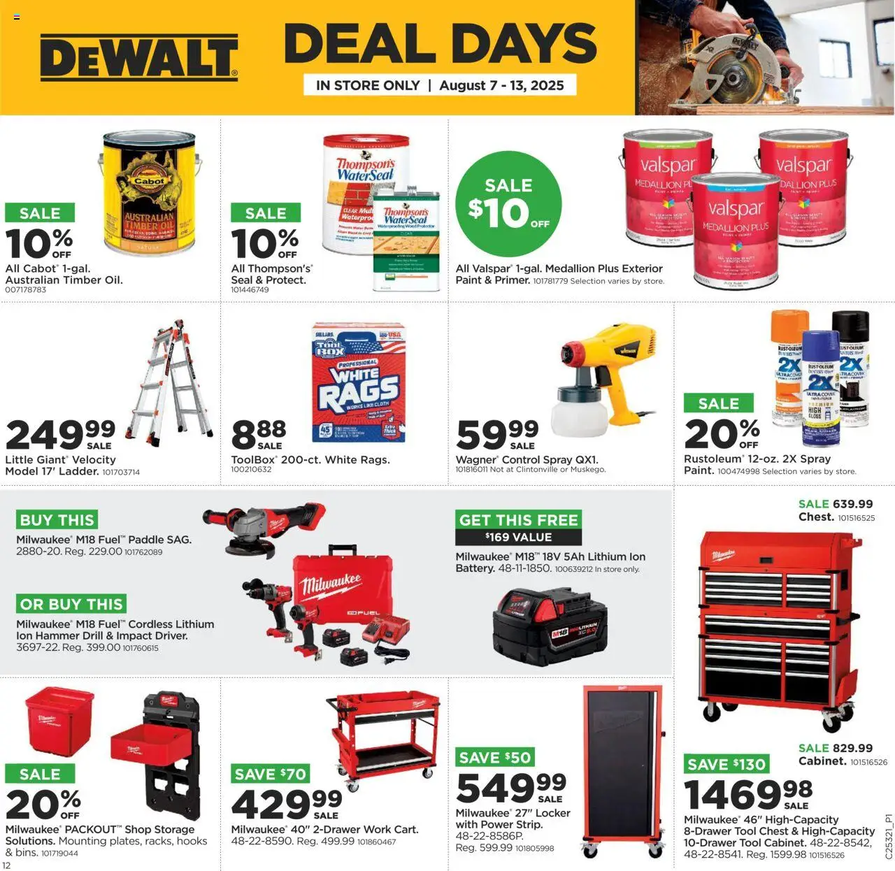 Mills Fleet Farm Weekly Ad - valid from 07.08.2025 | Page: 13 | Products: Hammer, Oil