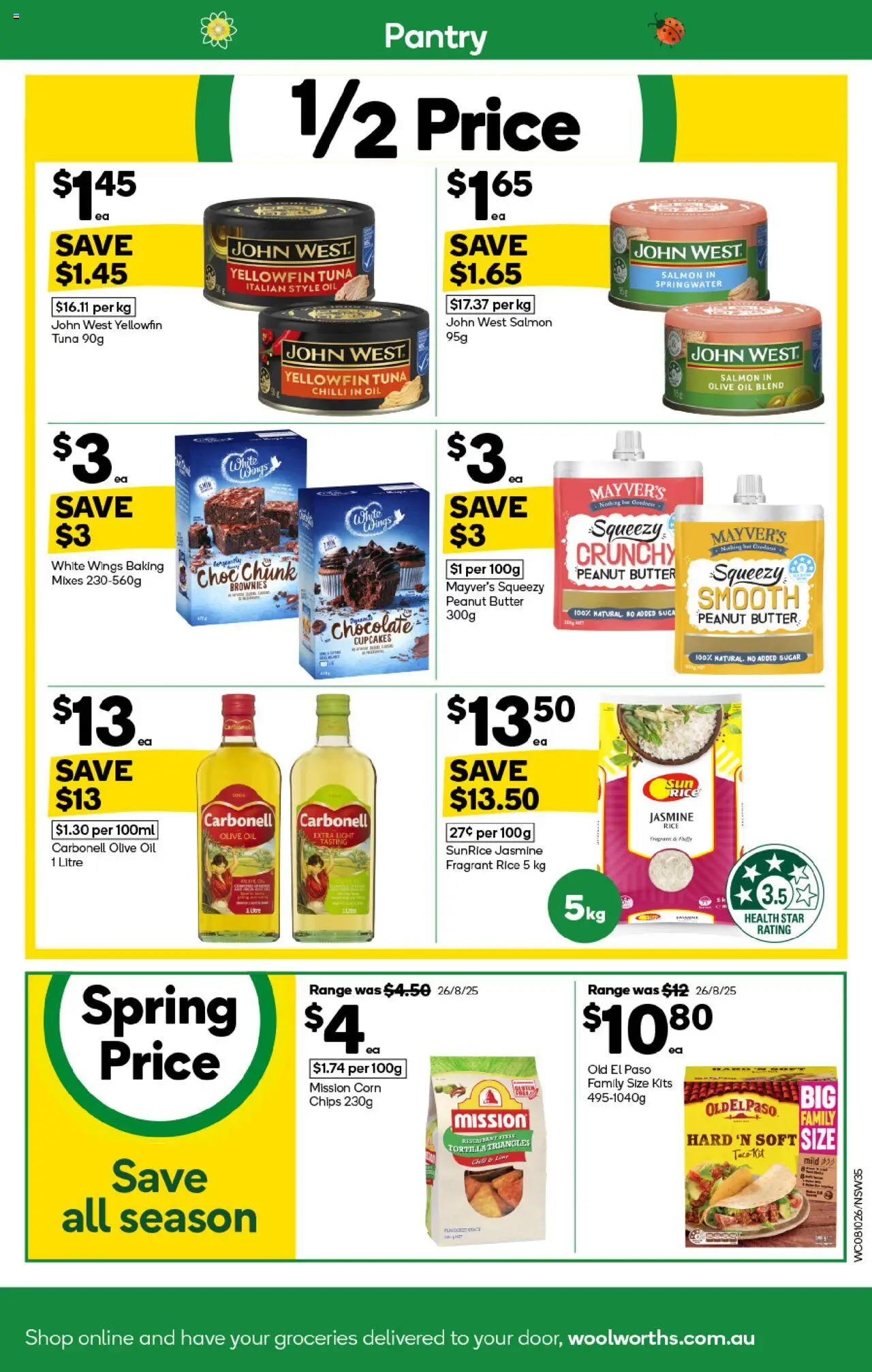 Woolworths catalogue - valid from 08.10.2025 | Page: 35 | Products: Butter, Chocolate, Olive oil, Chilli