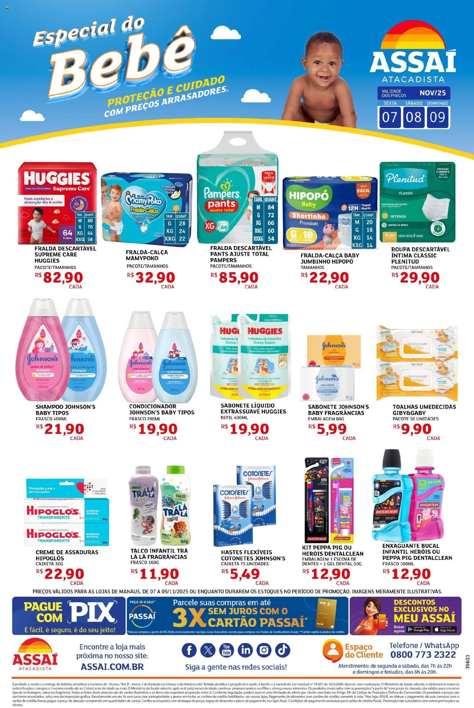 Assaí Atacadista Folheto - válido de 07.11.2025 | Página: 1 | Produtos: Fragrância, Condicionador, Escova, Sabonete líquido