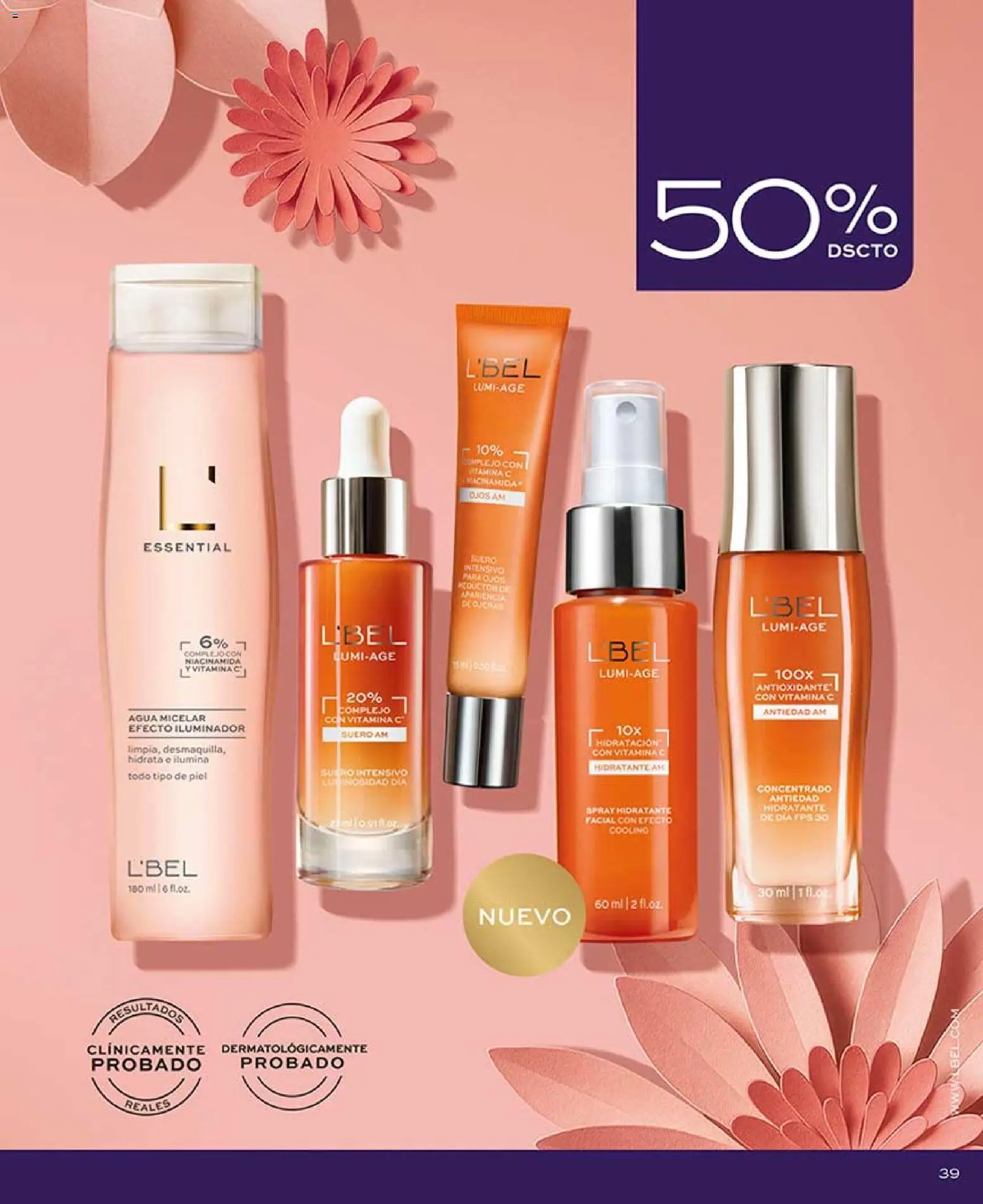 Catálogo L'Bel Campaña 7 │ válido desde el 18.04.2026 | Página: 39 | Productos: Agua, Iluminador