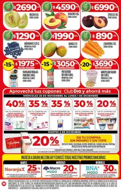 Vista previa Dia - Ofertas - Excluye Salta y Jujuy válido desde el 26.11.2025 | Página: 34 | Productos: Melón, Agua, Zanahoria, Galletas