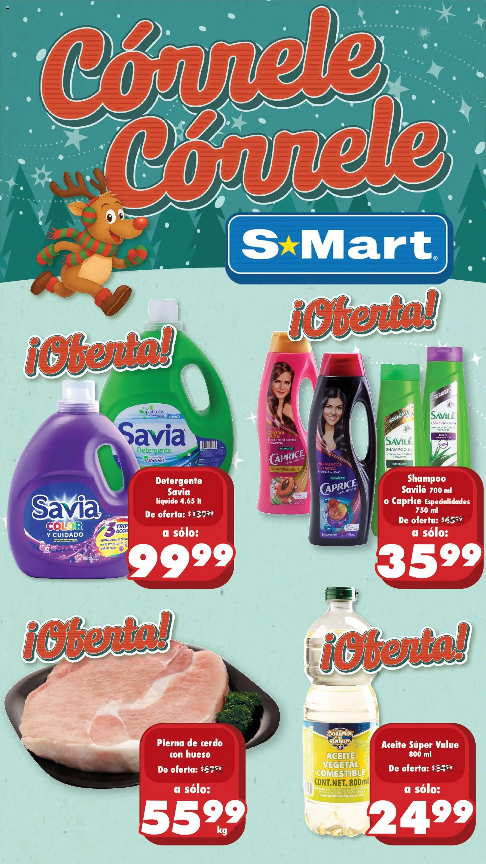 Nuevas ofertas de S-Mart válidas en toda la República Mexicana desde el 28.11.2025. ¡Encuentra las mejores ofertas en S-Mart folleto Ofertas de Feria Nuevo Laredo! | Página: 1 | Productos: Aceite, Aguacate, Cerdo, Acondicionador