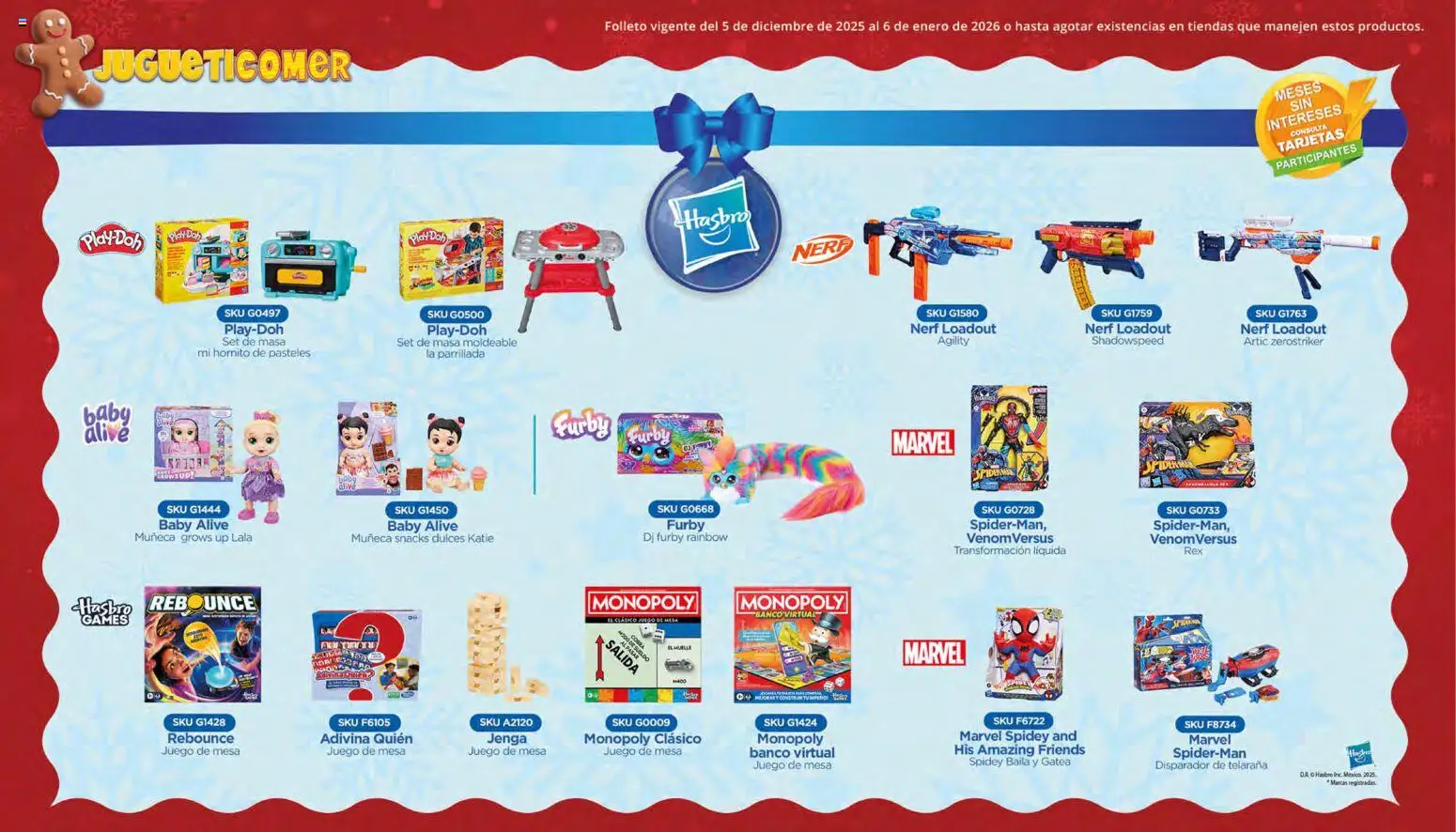 Nuevas ofertas de La Comer válidas en toda la República Mexicana desde el 05.12.2025. ¡Encuentra las mejores ofertas en La Comer folleto! | Página: 11 | Productos: Dulces, Juego, Banco, Mesa