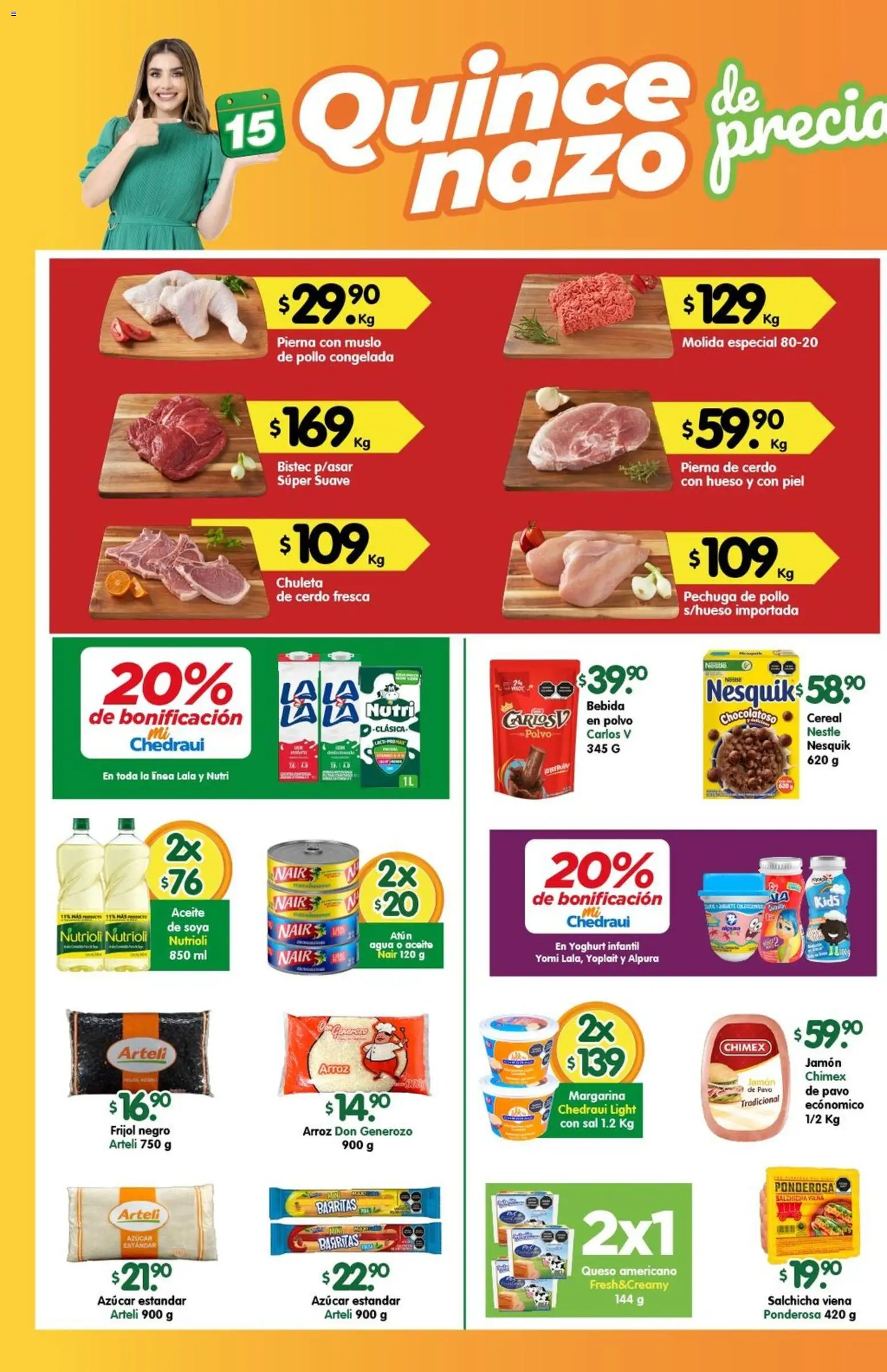Nuevas ofertas de Arteli válidas en toda la República Mexicana desde el 02.03.2026. ¡Encuentra las mejores ofertas en Arteli folleto Express! | Página: 1 | Productos: Queso, Aceite, Jamón, Margarina