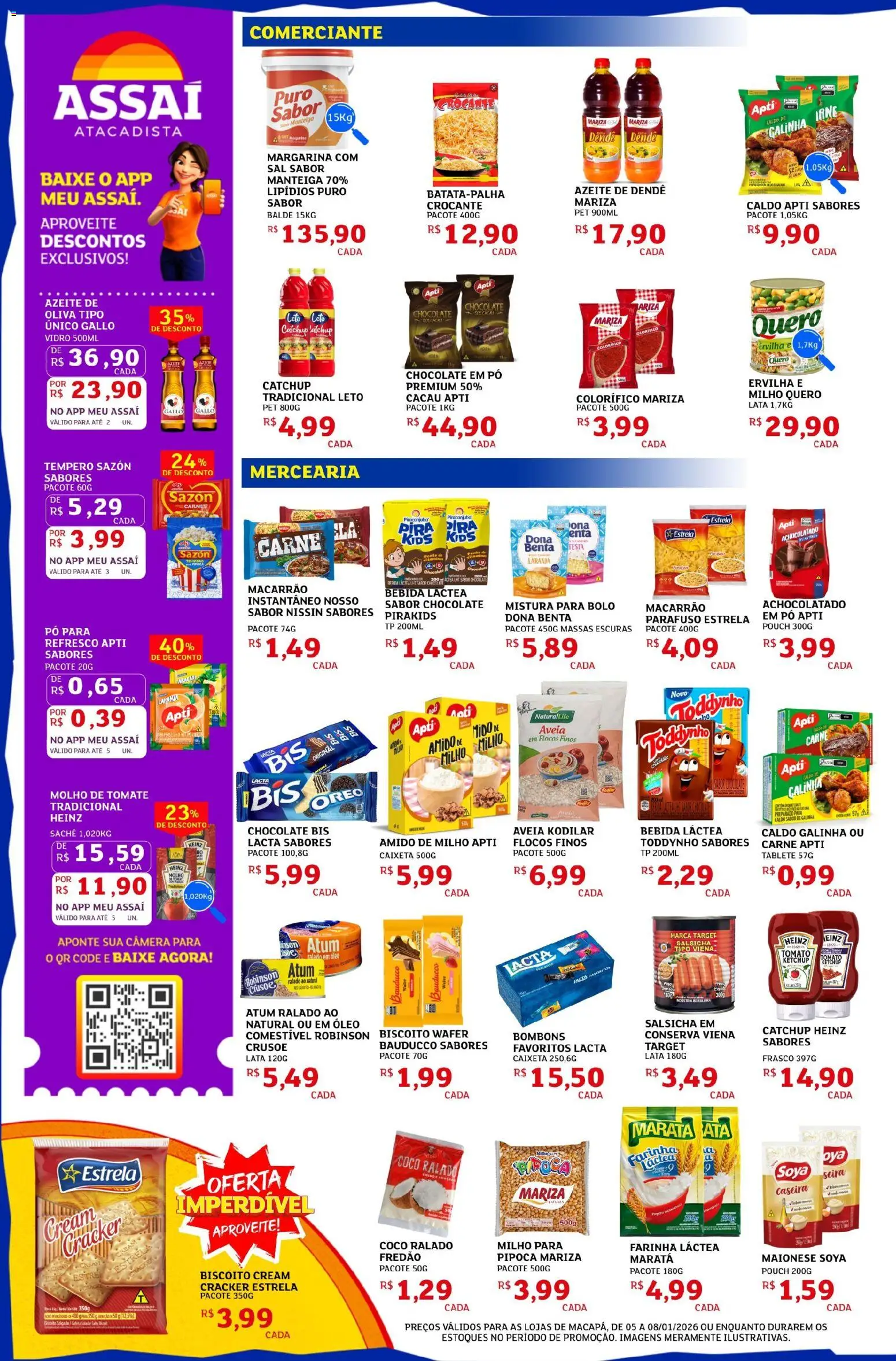 Assaí Atacadista Folheto - válido de 05.01.2026 | Página: 2 | Produtos: Molho de tomate, Carne, Bolo, Atum