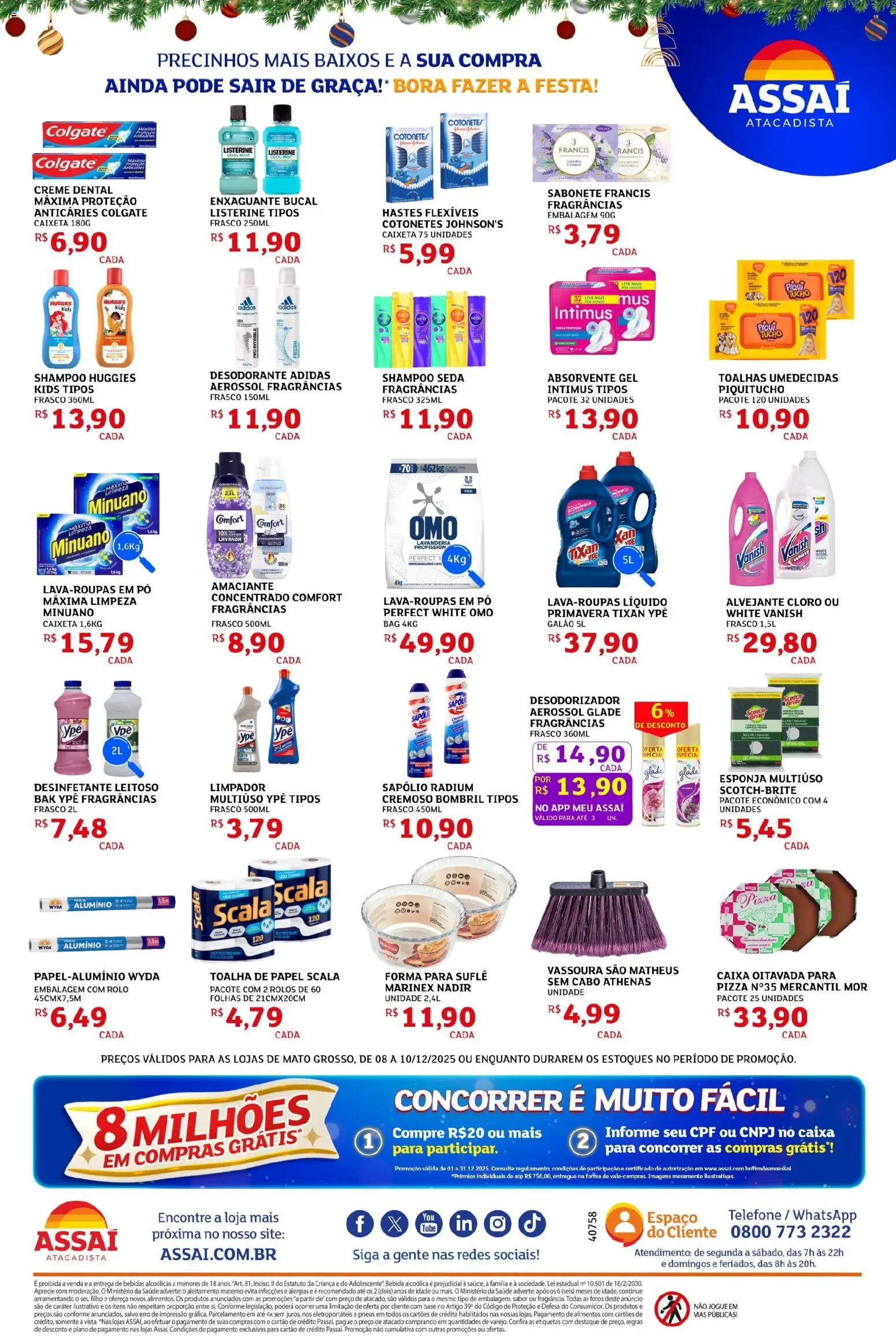 Assaí Atacadista Folheto - válido de 08.12.2025 | Página: 4 | Produtos: Rolo, Sabonete, Amaciante, Desinfetante