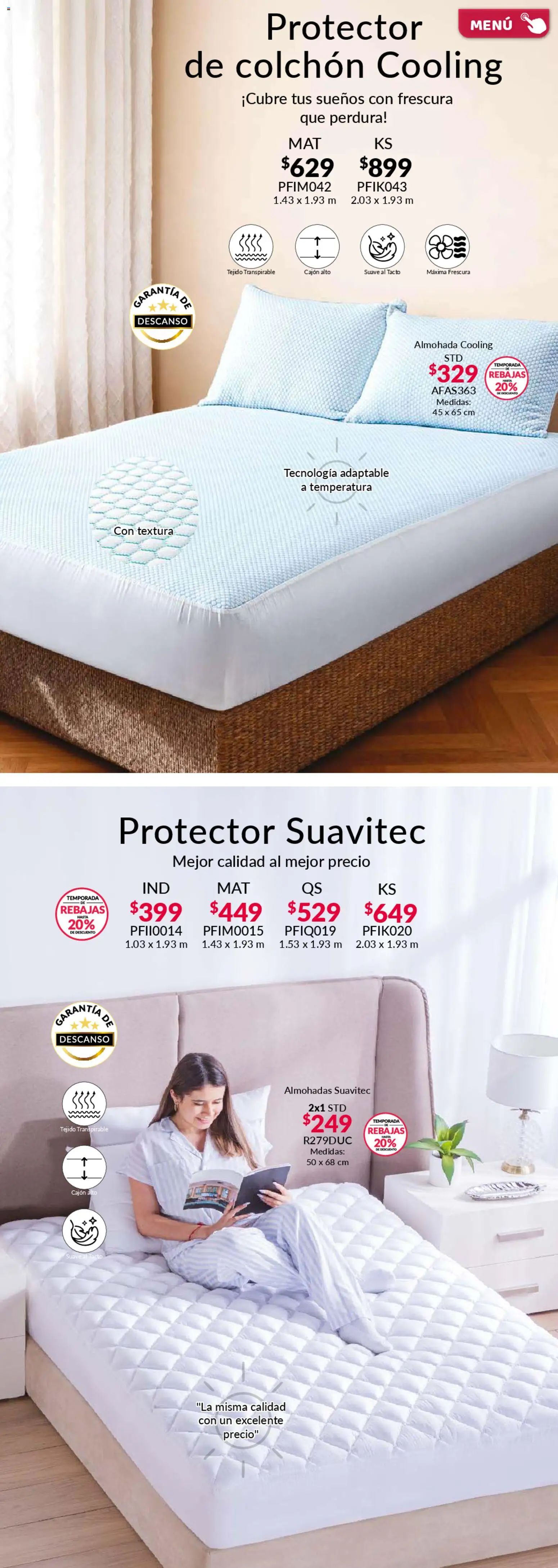 Nuevas ofertas de Colchas Concord válidas en toda la República Mexicana desde el 01.02.2026. ¡Encuentra las mejores ofertas en Colchas Concord catálogo! | Página: 103 | Productos: Colchón, Almohada