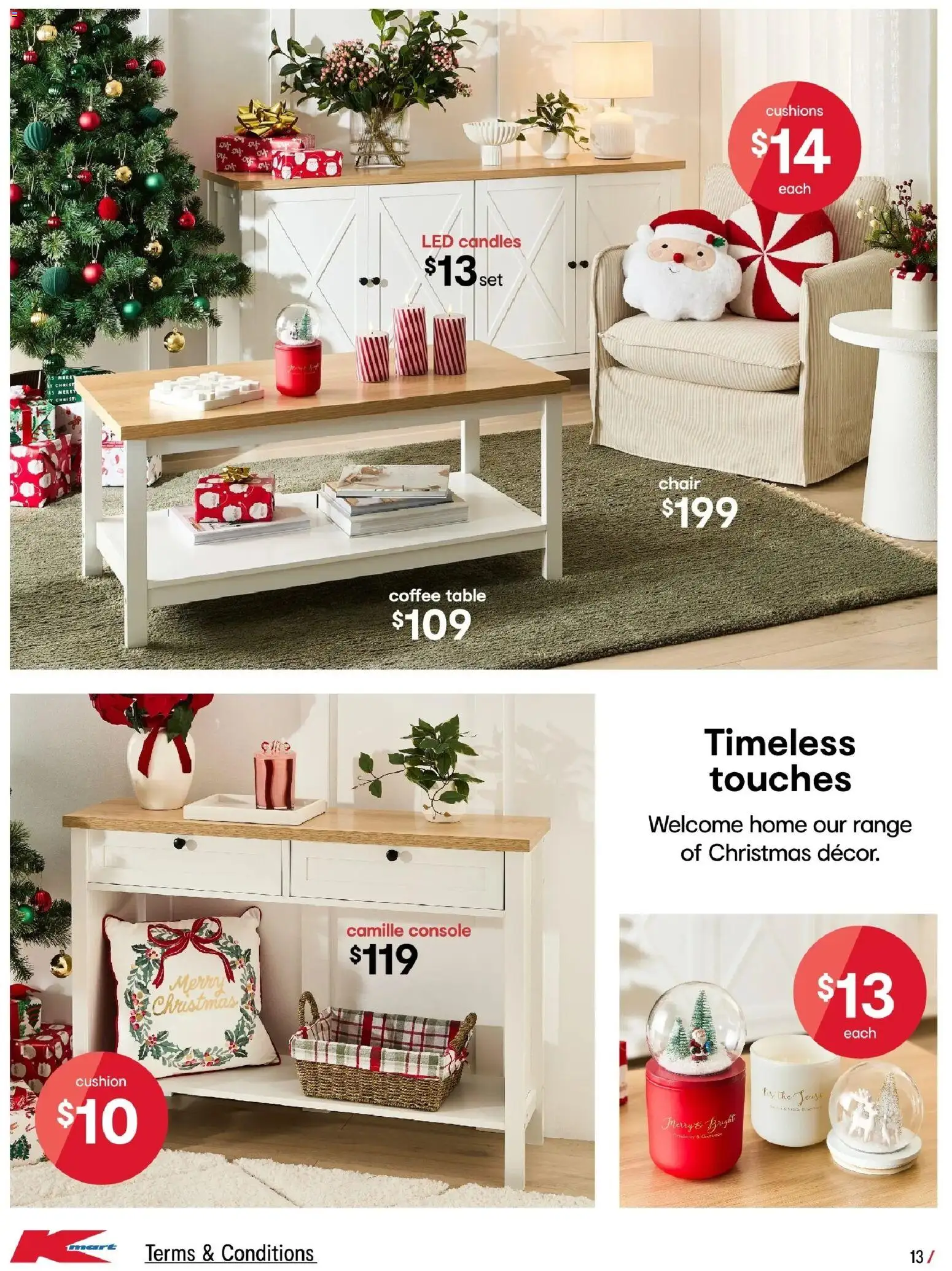 Kmart catalogue - valid from 04.12.2025 | Page: 13 | Products: Coffee table, Table, Cushion, Coffee