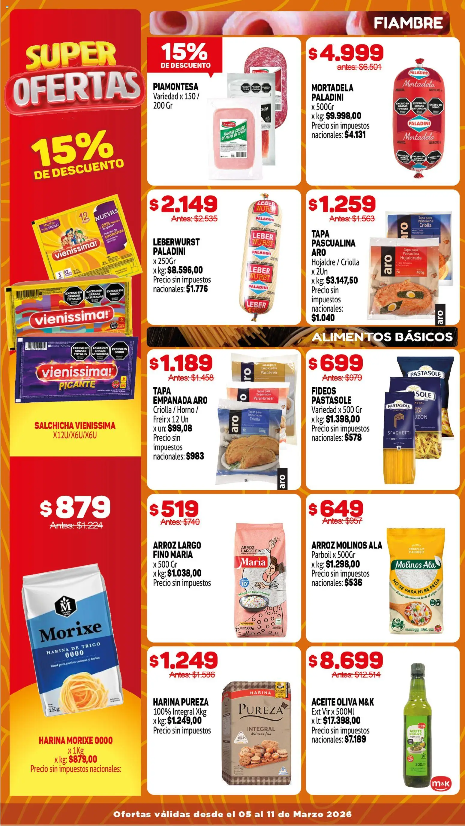 Makro OFERTAS IMPERDIBLES │ válido desde el 05.03.2026 | Página: 3 | Productos: Horno, Harina, Paleta, Arroz