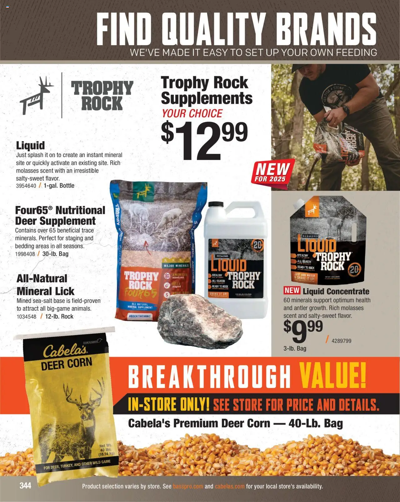 Cabela's Hunting Master 25 - valid from 11.08.2025 | Page: 344 | Products: Corn, Water, Game, Bag