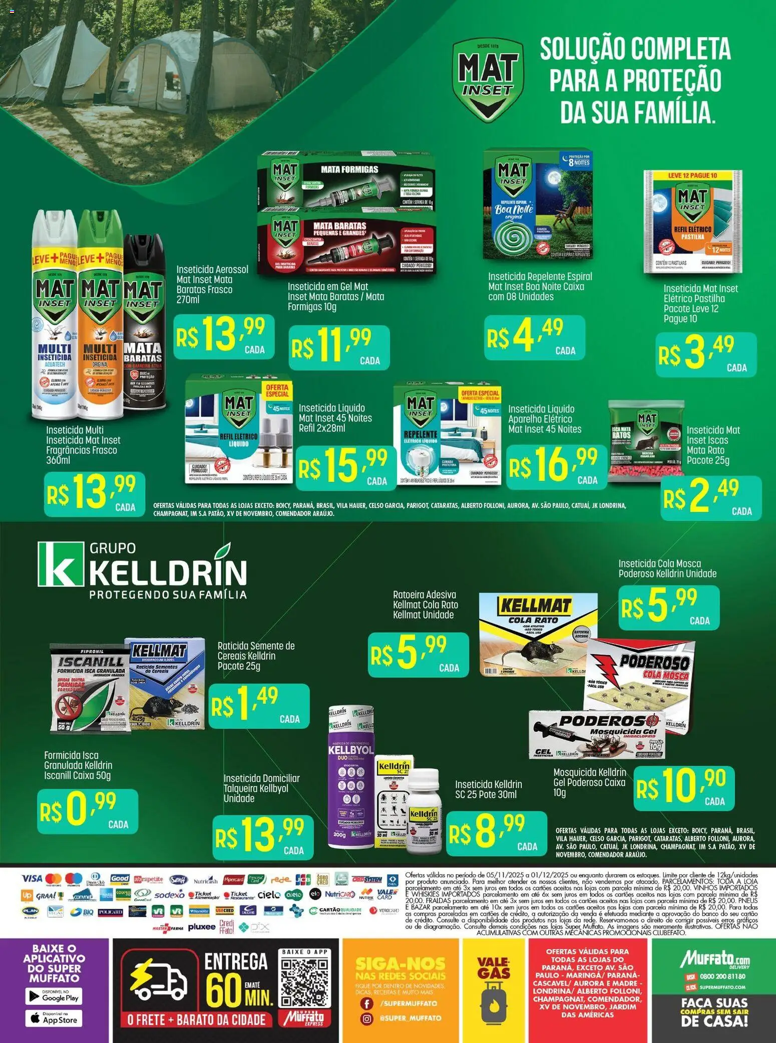 Super Muffato Folheto - válido de 05.11.2025 | Página: 8 | Produtos: Banco, Faca, Fraldas, Inseticida