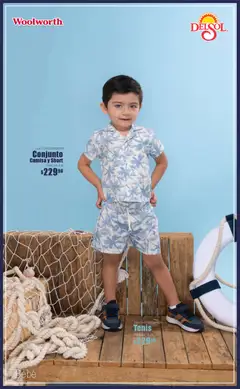 Vista previa de Del Sol y Woolworth catálogo Luce la Primavera, nuevo folleto de la tienda, válido en México a partir del 26.02.2026 | Página: 34 | Productos: Tenis, Camisa, Conjunto, Short